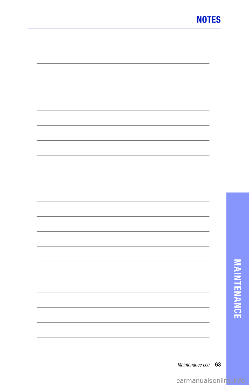 TOYOTA CAMRY 2020 Warranties & Maintenance Guides (in English) 63Maintenance Log
MAINTENANCE
NOTES TOYOTA CAMRY 2020 Warranties & Maintenance Guides (in English) 63Maintenance Log
MAINTENANCE
NOTES