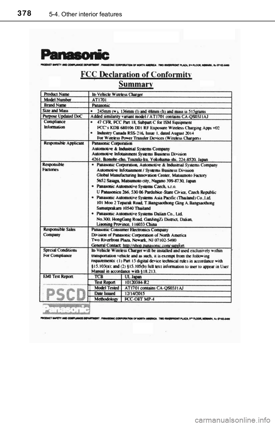 TOYOTA CAMRY HYBRID 2020 Owners Manual (in English) 3785-4. Other interior features TOYOTA CAMRY HYBRID 2020 Owners Manual (in English) 3785-4. Other interior features