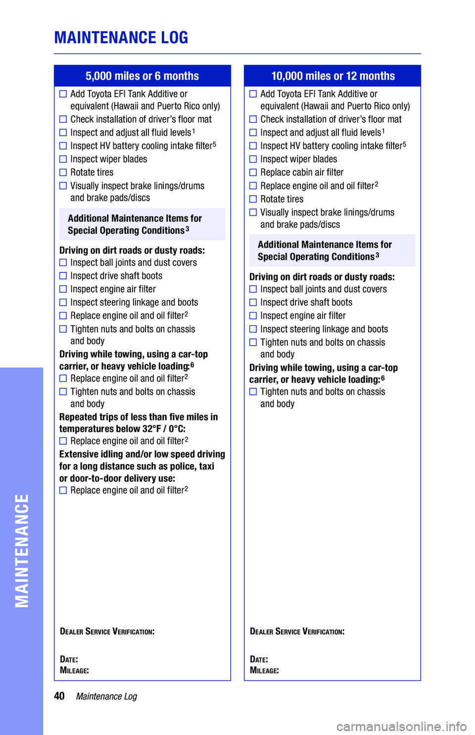 TOYOTA CAMRY HYBRID 2021 Warranties & Maintenance Guides (in English) MAINTENANCE LOG
■
■
■
■
■
■
■
■
■
■
■
■
■
■
■
■
■
■
■
■
■
■
■
■
■
■
■
■
■
■
■
■
64436_19-TCS-14194_TXT.i TOYOTA CAMRY HYBRID 2021 Warranties & Maintenance Guides (in English) MAINTENANCE LOG
■
■
■
■
■
■
■
■
■
■
■
■
■
■
■
■
■
■
■
■
■
■
■
■
■
■
■
■
■
■
■
■
64436_19-TCS-14194_TXT.i