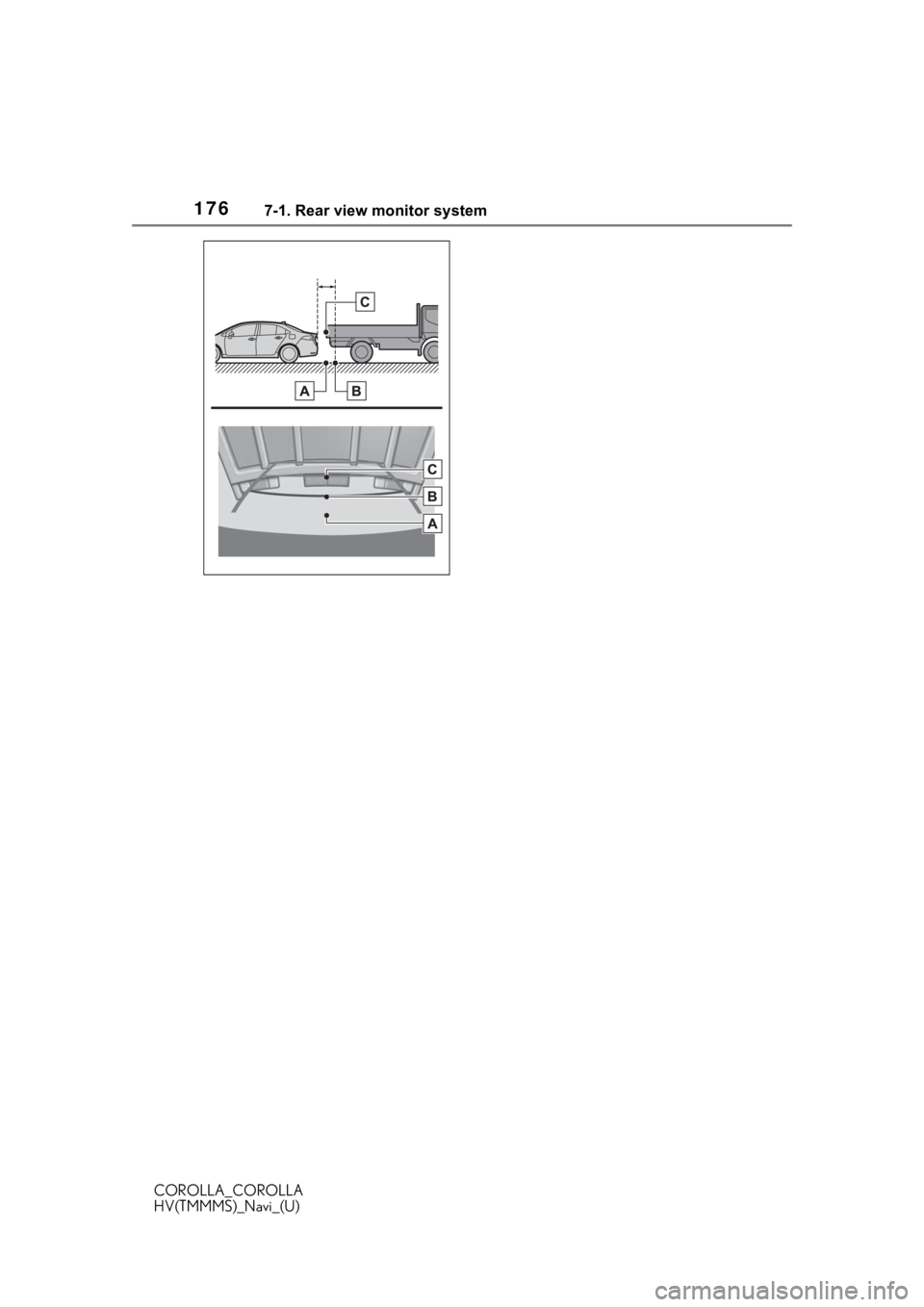 TOYOTA COROLLA 2020  Accessories, Audio & Navigation (in English) 1767-1. Rear view monitor system
COROLLA_COROLLA
HV(TMMMS)_Navi_(U) 