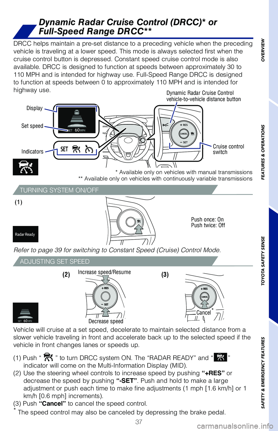 TOYOTA COROLLA 2021 (in English) Owners Guide 63926_Corolla_Txt.indd 3763926_Corolla_Txt.indd 373/24/20 9:04 AM3/24/20 9:04 AM TOYOTA COROLLA 2021 (in English) Owners Guide 63926_Corolla_Txt.indd 3763926_Corolla_Txt.indd 373/24/20 9:04 AM3/24/20 9:04 AM