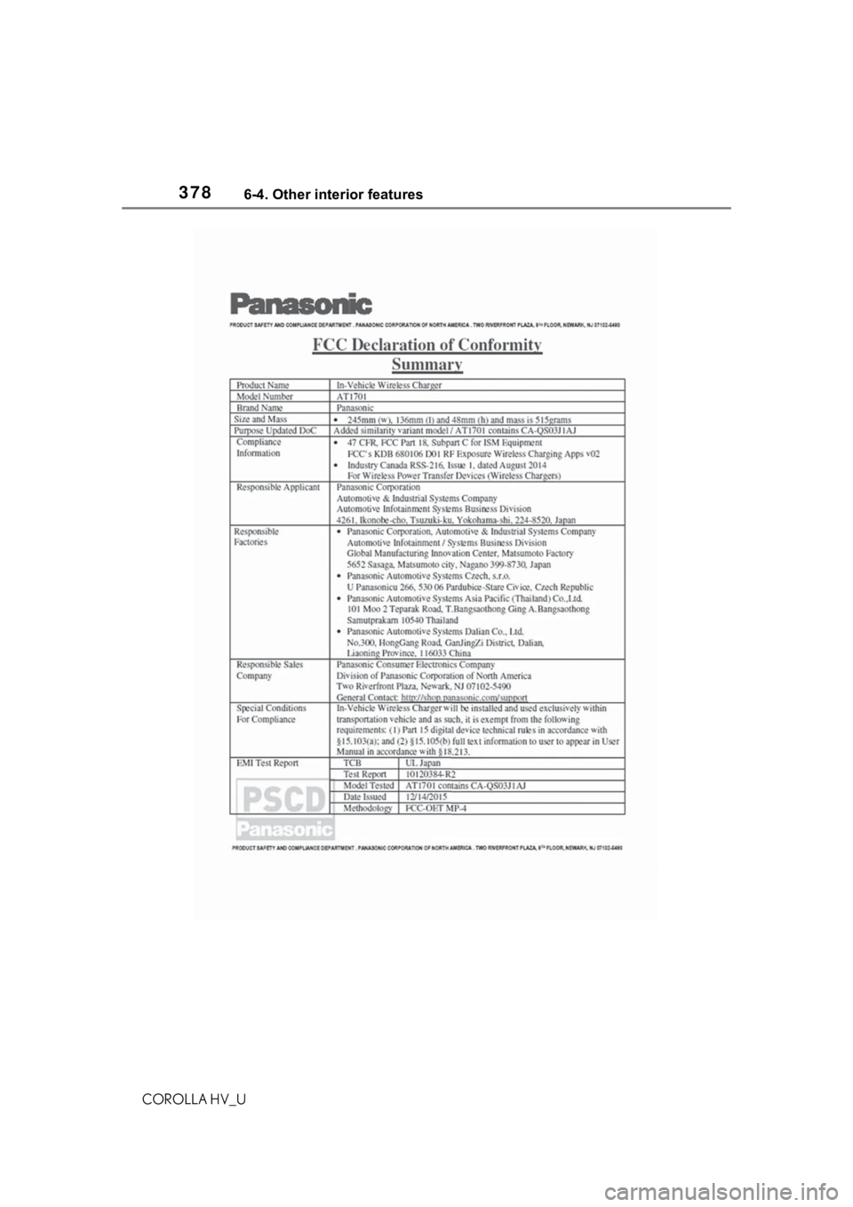 TOYOTA COROLLA HYBRID 2020 Owners Manual (in English) 3786-4. Other interior features
COROLLA HV_U TOYOTA COROLLA HYBRID 2020 Owners Manual (in English) 3786-4. Other interior features
COROLLA HV_U