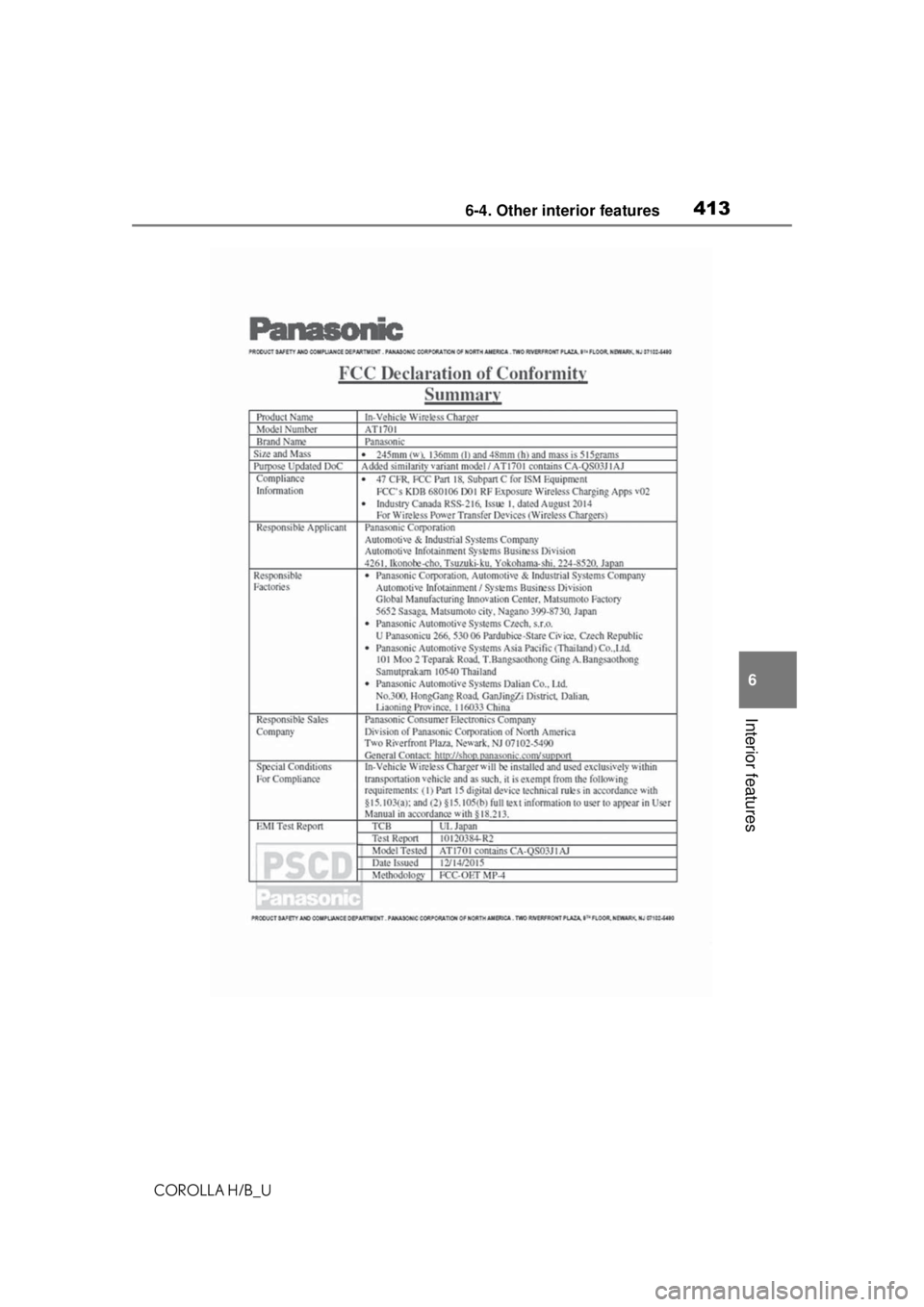 TOYOTA COROLLA HATCHBACK 2021 Owners Manual (in English) 4136-4. Other interior features
COROLLA H/B_U
6
Interior features TOYOTA COROLLA HATCHBACK 2021 Owners Manual (in English) 4136-4. Other interior features
COROLLA H/B_U
6
Interior features