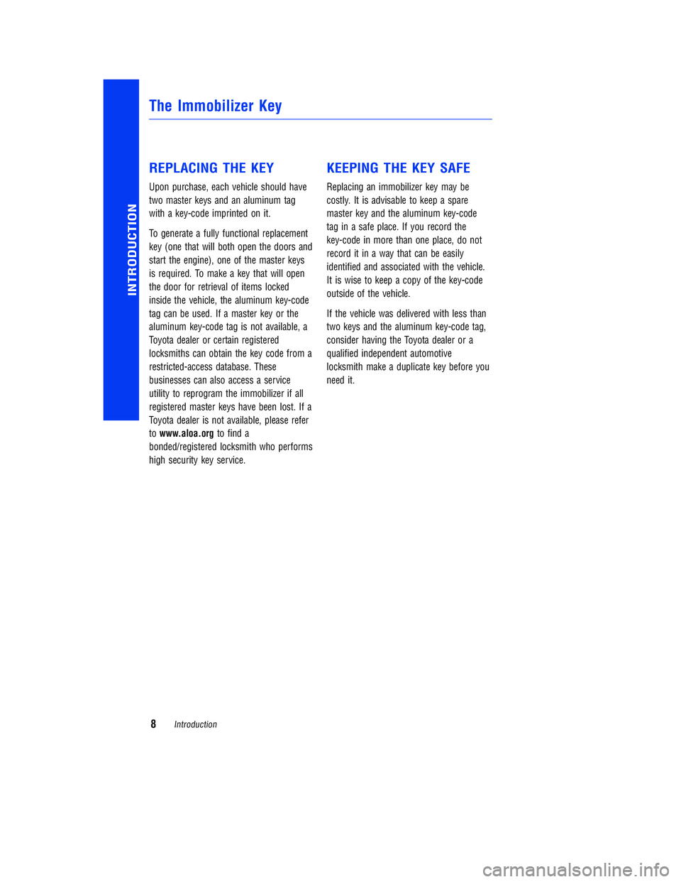 TOYOTA COROLLA iM 2018 Warranties & Maintenance Guides (in English) JOBNAME: 2878014-en-2018_Coro PAGE: 8 SESS: 5 OUTPUT: Tue Jul 11 11:33:27 2017
/InfoShareAuthorCODA/InfoShareAuthorCODA/TS_Warr_Maint/2878014-en-2018_Corolla-iM.00505-18WMG-CORIM/TS_Warr_Maint_v1
REPL TOYOTA COROLLA iM 2018 Warranties & Maintenance Guides (in English) JOBNAME: 2878014-en-2018_Coro PAGE: 8 SESS: 5 OUTPUT: Tue Jul 11 11:33:27 2017
/InfoShareAuthorCODA/InfoShareAuthorCODA/TS_Warr_Maint/2878014-en-2018_Corolla-iM.00505-18WMG-CORIM/TS_Warr_Maint_v1
REPL