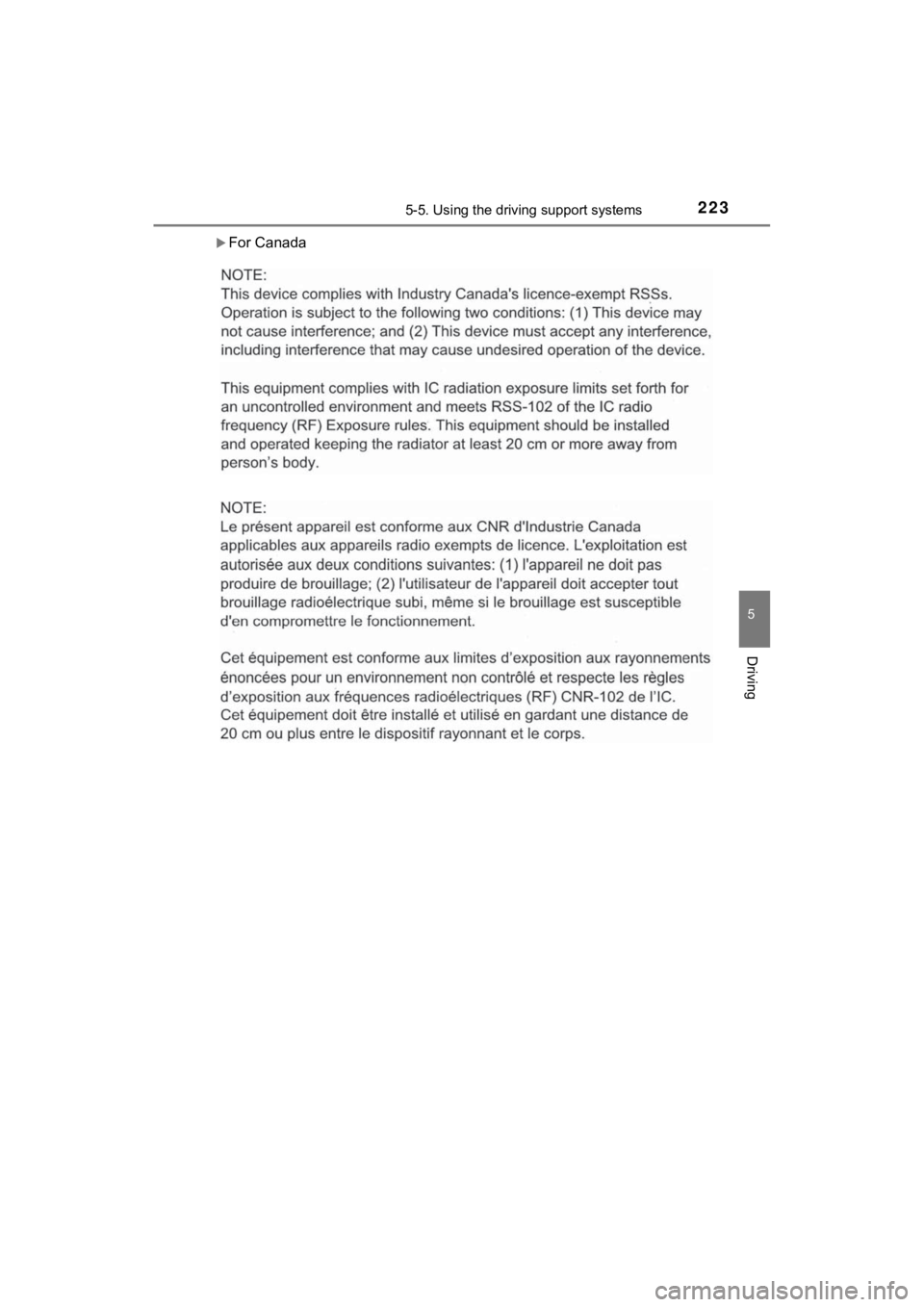 TOYOTA MIRAI 2019 Owners Manual (in English) 2235-5. Using the driving support systems
5
Driving
MIRAI_OM_USA_OM62054U(18MY)_O
M62048U(19MY)
For Canada TOYOTA MIRAI 2019 Owners Manual (in English) 2235-5. Using the driving support systems
5
Driving
MIRAI_OM_USA_OM62054U(18MY)_O
M62048U(19MY)
For Canada