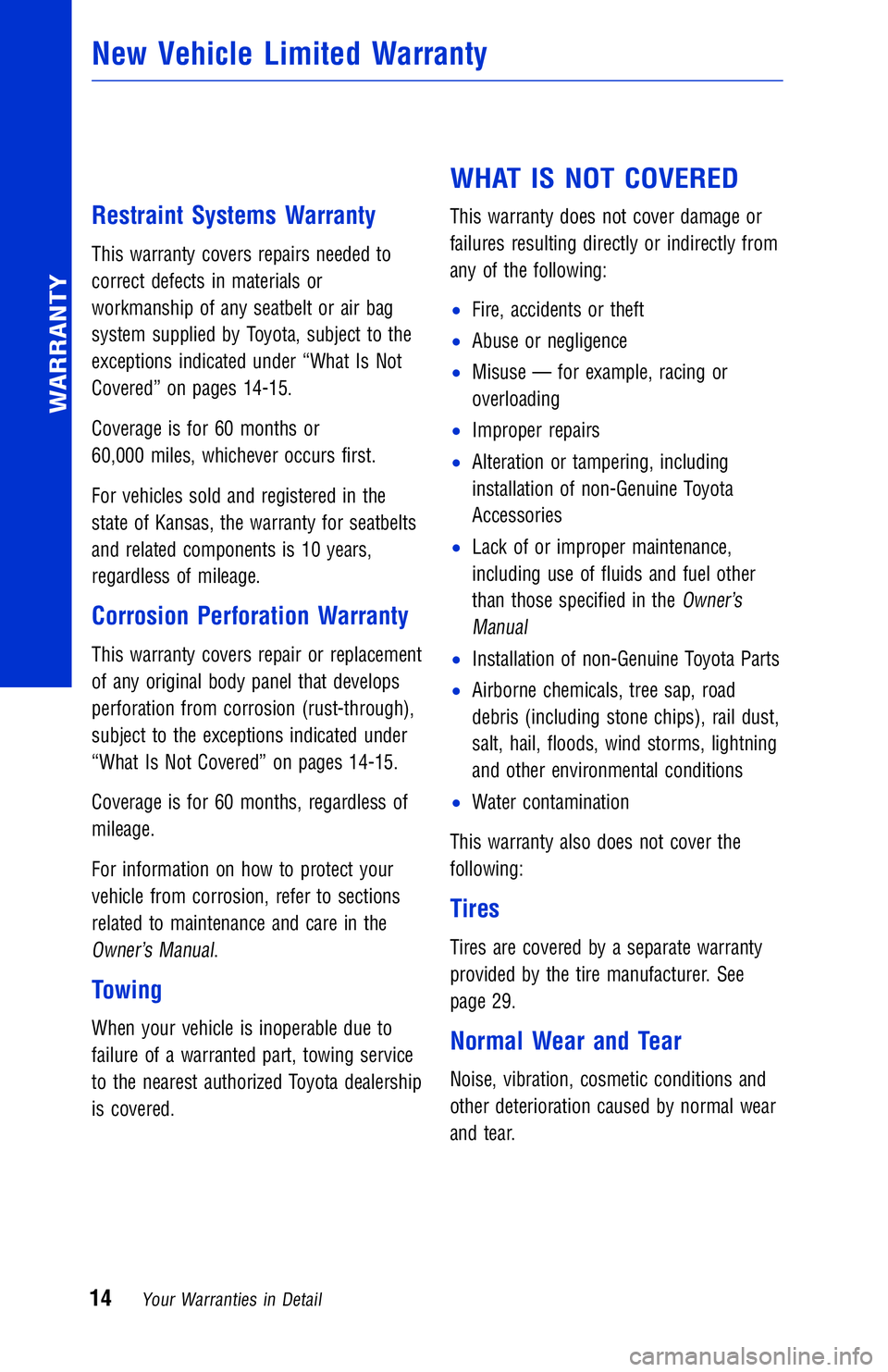 TOYOTA PRIUS C 2018 Warranties & Maintenance Guides (in English) JOBNAME: 2878004-en-2018_PRIU PAGE: 14 SESS: 4 OUTPUT: Fri May 5 10:55:40 2017
/InfoShareAuthorCODA/InfoShareAuthorCODA/TS_Warr_Maint/2878004-en-2018_P\
RIUS-c.00505-18WMG-PRIC/TS_Warr_Maint_v1
Restra TOYOTA PRIUS C 2018 Warranties & Maintenance Guides (in English) JOBNAME: 2878004-en-2018_PRIU PAGE: 14 SESS: 4 OUTPUT: Fri May 5 10:55:40 2017
/InfoShareAuthorCODA/InfoShareAuthorCODA/TS_Warr_Maint/2878004-en-2018_P\
RIUS-c.00505-18WMG-PRIC/TS_Warr_Maint_v1
Restra