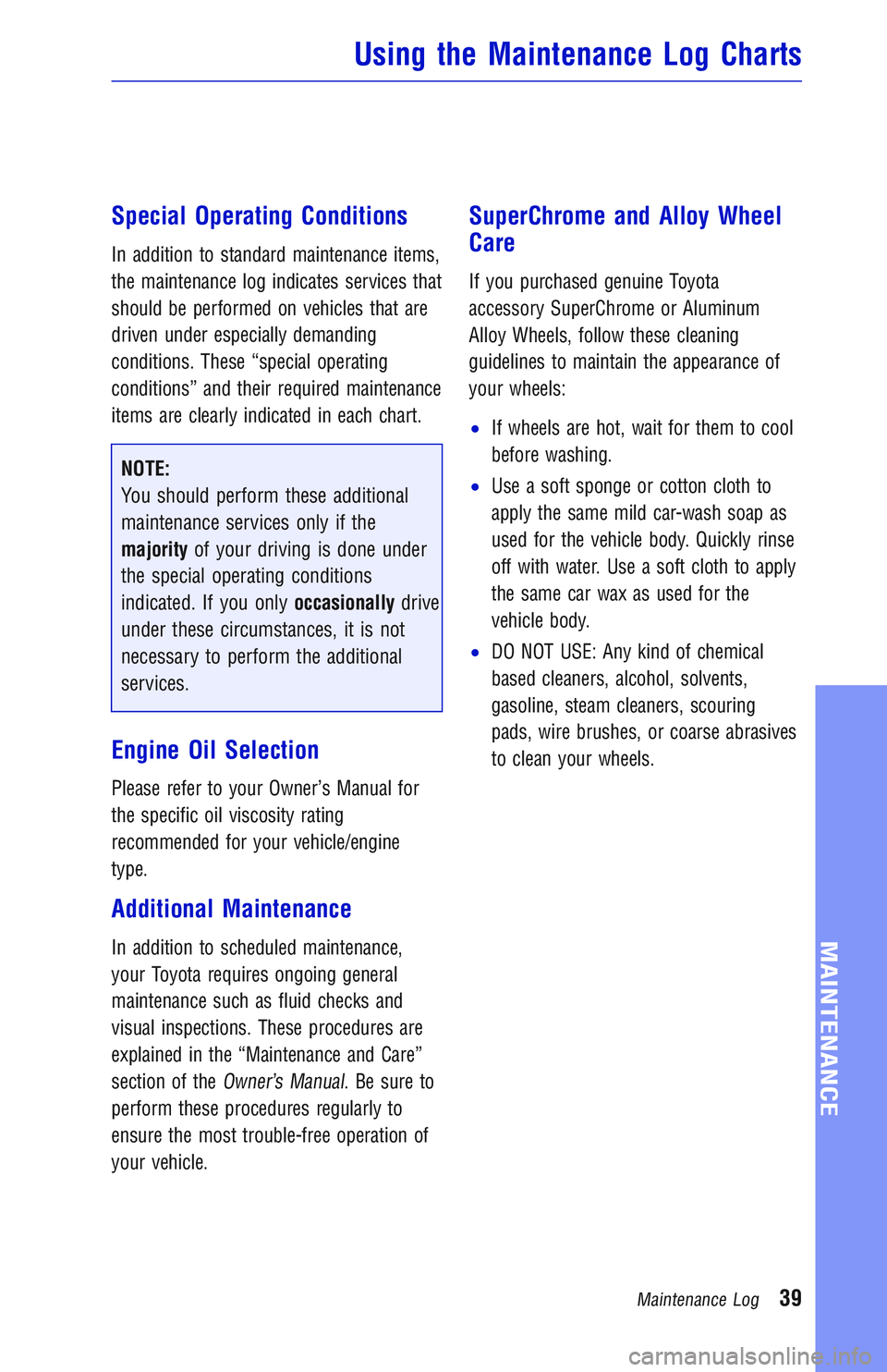 TOYOTA PRIUS PRIME 2018 Warranties & Maintenance Guides (in English) JOBNAME: 2878027-en-2018_Priu PAGE: 39 SESS: 4 OUTPUT: Wed Nov 22 09:44:25 2017
/InfoShareAuthorCODA/InfoShareAuthorCODA/TS_Warr_Maint/2878027-en-2018_Prius_Prime.00505-18WMG-PRIPM_vX/TS_Warr_Maint_v1 TOYOTA PRIUS PRIME 2018 Warranties & Maintenance Guides (in English) JOBNAME: 2878027-en-2018_Priu PAGE: 39 SESS: 4 OUTPUT: Wed Nov 22 09:44:25 2017
/InfoShareAuthorCODA/InfoShareAuthorCODA/TS_Warr_Maint/2878027-en-2018_Prius_Prime.00505-18WMG-PRIPM_vX/TS_Warr_Maint_v1