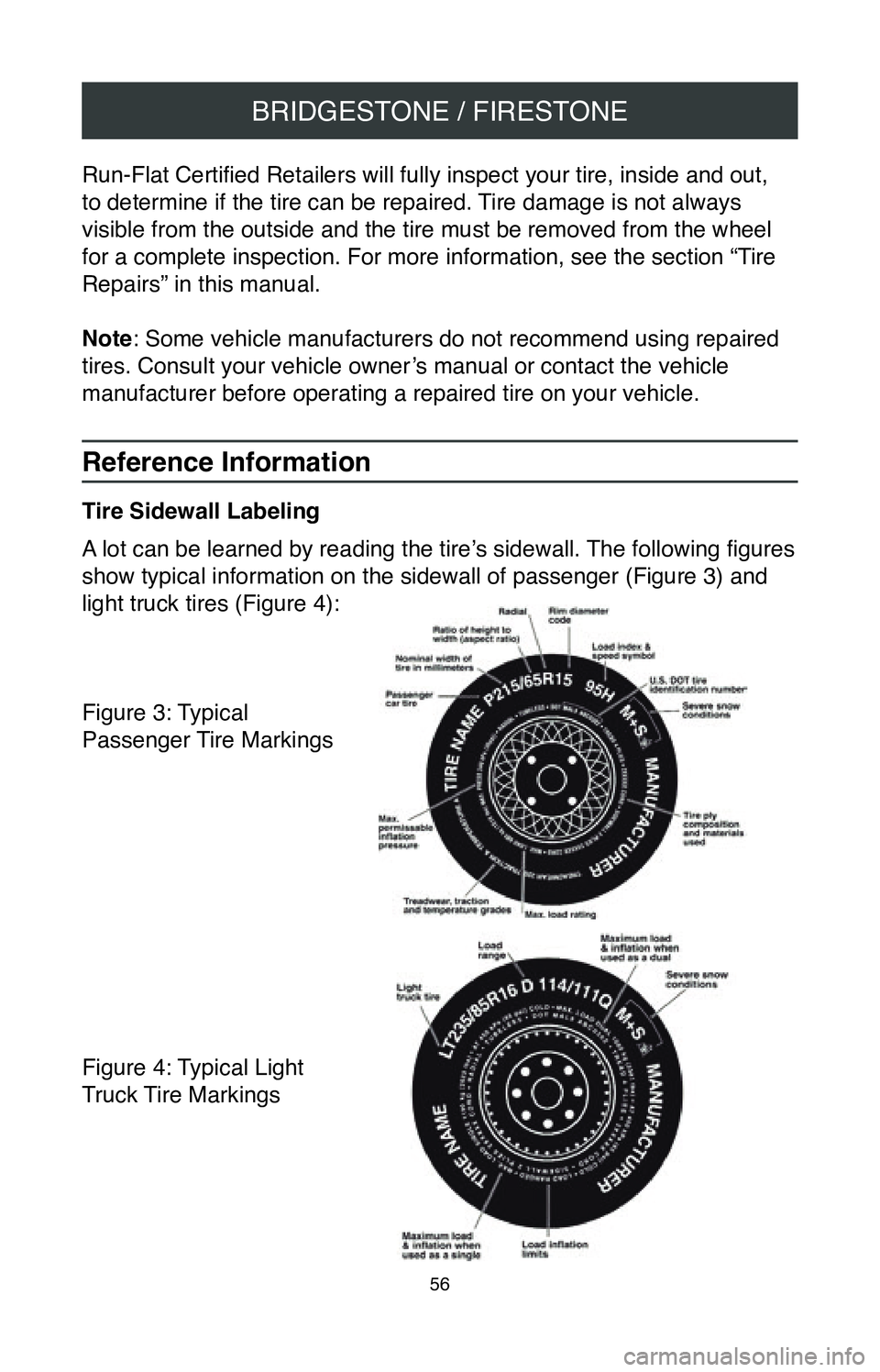 TOYOTA RAV4 2020 Warranties & Maintenance Guides (in English) BRIDGESTONE / FIRESTONE
56
Run-Flat Certified Retailers will fully inspect your tire, inside and out,
to determine if the tire can be repaired. Tire damage is not always
visible from the outside and TOYOTA RAV4 2020 Warranties & Maintenance Guides (in English) BRIDGESTONE / FIRESTONE
56
Run-Flat Certified Retailers will fully inspect your tire, inside and out,
to determine if the tire can be repaired. Tire damage is not always
visible from the outside and