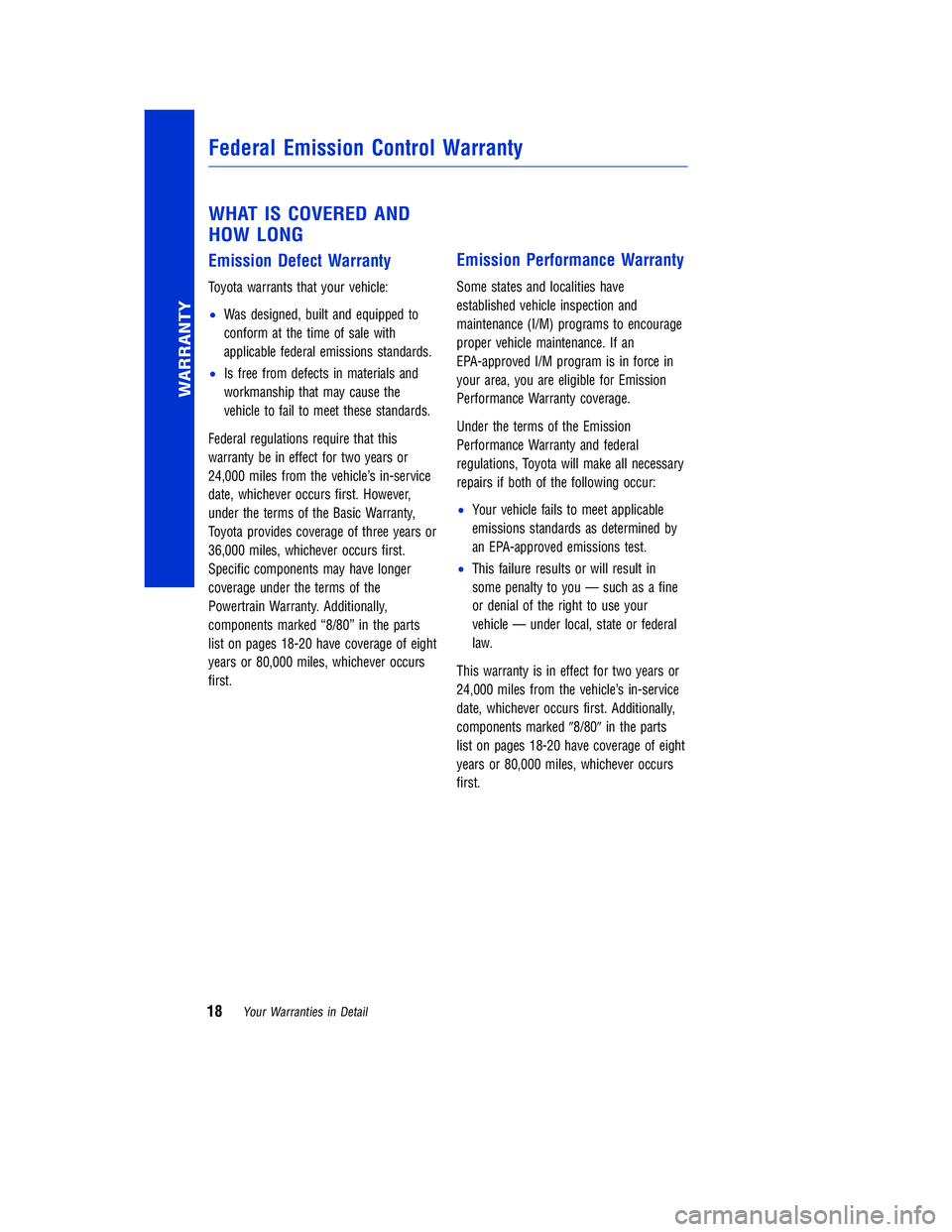 TOYOTA RAV4 HYBRID 2018  Warranties & Maintenance Guides (in English) JOBNAME: 2878017en-2018_RAV4h PAGE: 18 SESS: 6 OUTPUT: Tue Jul 11 12:12:19 2017
/InfoShareAuthorCODA/InfoShareAuthorCODA/TS_Warr_Maint/2878017-en-2018_RAV4h.00505-18WMG-RAVHV/TS_Warr_Maint_v1
WHAT IS 