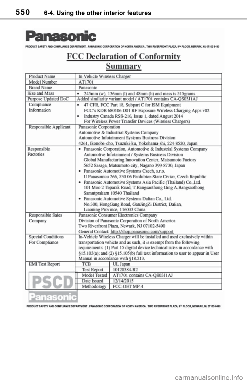 TOYOTA RAV4 HYBRID 2020 Owners Manual (in English) 5506-4. Using the other interior features TOYOTA RAV4 HYBRID 2020 Owners Manual (in English) 5506-4. Using the other interior features