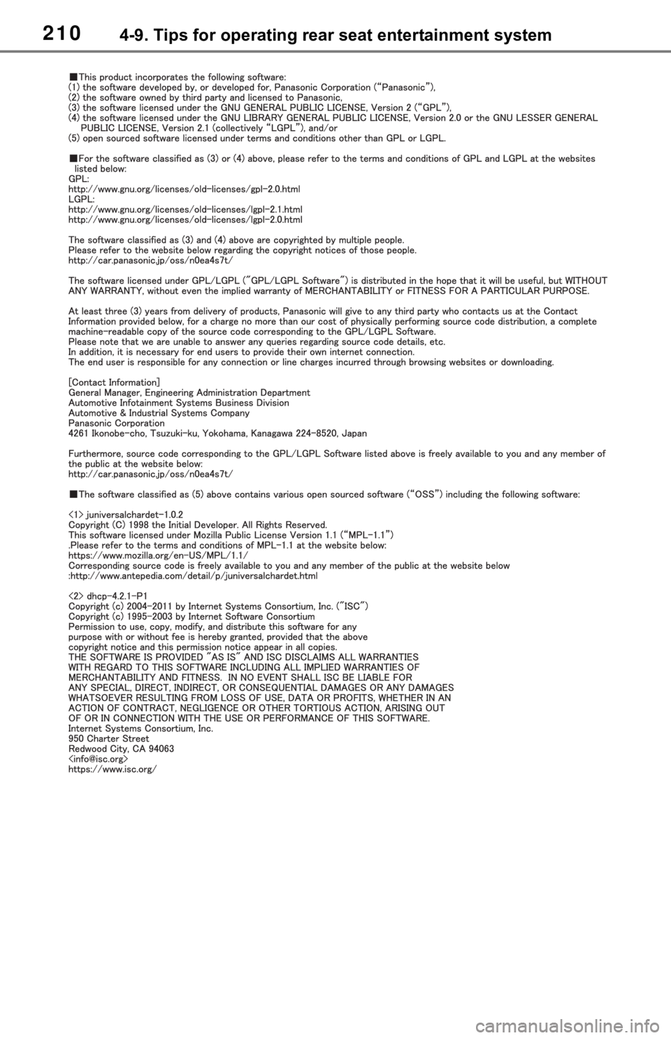 TOYOTA SEQUOIA 2020  Accessories, Audio & Navigation (in English) 2104-9. Tips for operating rear seat entertainment system 
