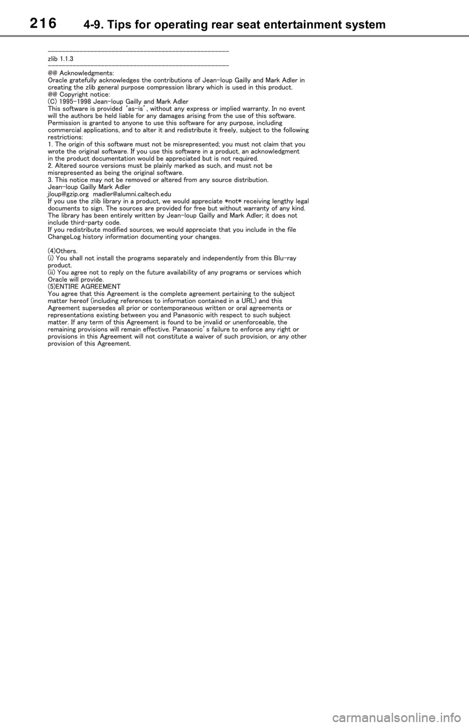 TOYOTA SEQUOIA 2020  Accessories, Audio & Navigation (in English) 2164-9. Tips for operating rear seat entertainment system 
