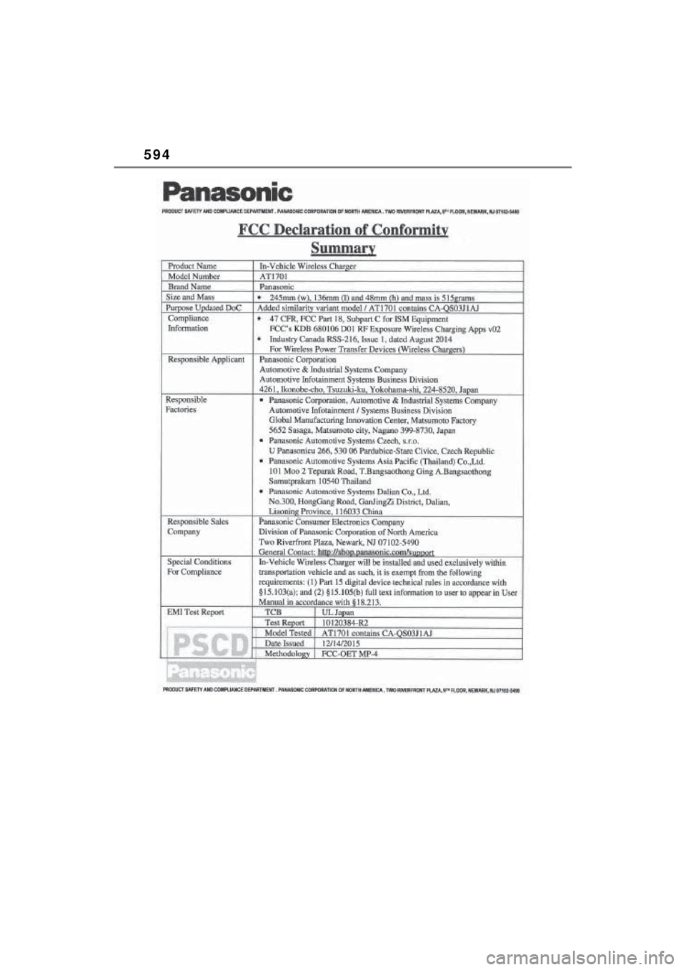 TOYOTA SIENNA HYBRID 2021 Owners Manual (in English) 594 TOYOTA SIENNA HYBRID 2021 Owners Manual (in English) 594