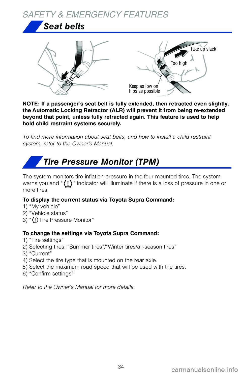 TOYOTA SUPRA 2021 (in English) Owners Guide 63773_MY21_Supra_Text.indd 3463773_MY21_Supra_Text.indd 342/18/20 7:22 PM2/18/20 7:22 PM TOYOTA SUPRA 2021 (in English) Owners Guide 63773_MY21_Supra_Text.indd 3463773_MY21_Supra_Text.indd 342/18/20 7:22 PM2/18/20 7:22 PM