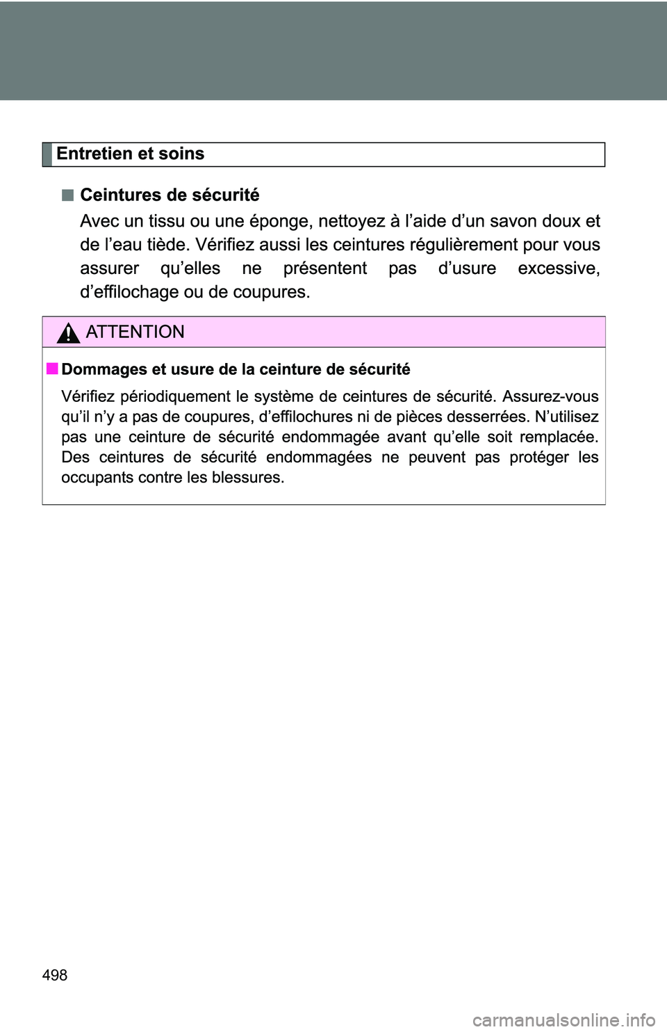 TOYOTA TACOMA 2009 Owners Manual (in English) 498
TOYOTA TACOMA 2009 Owners Manual (in English) 498