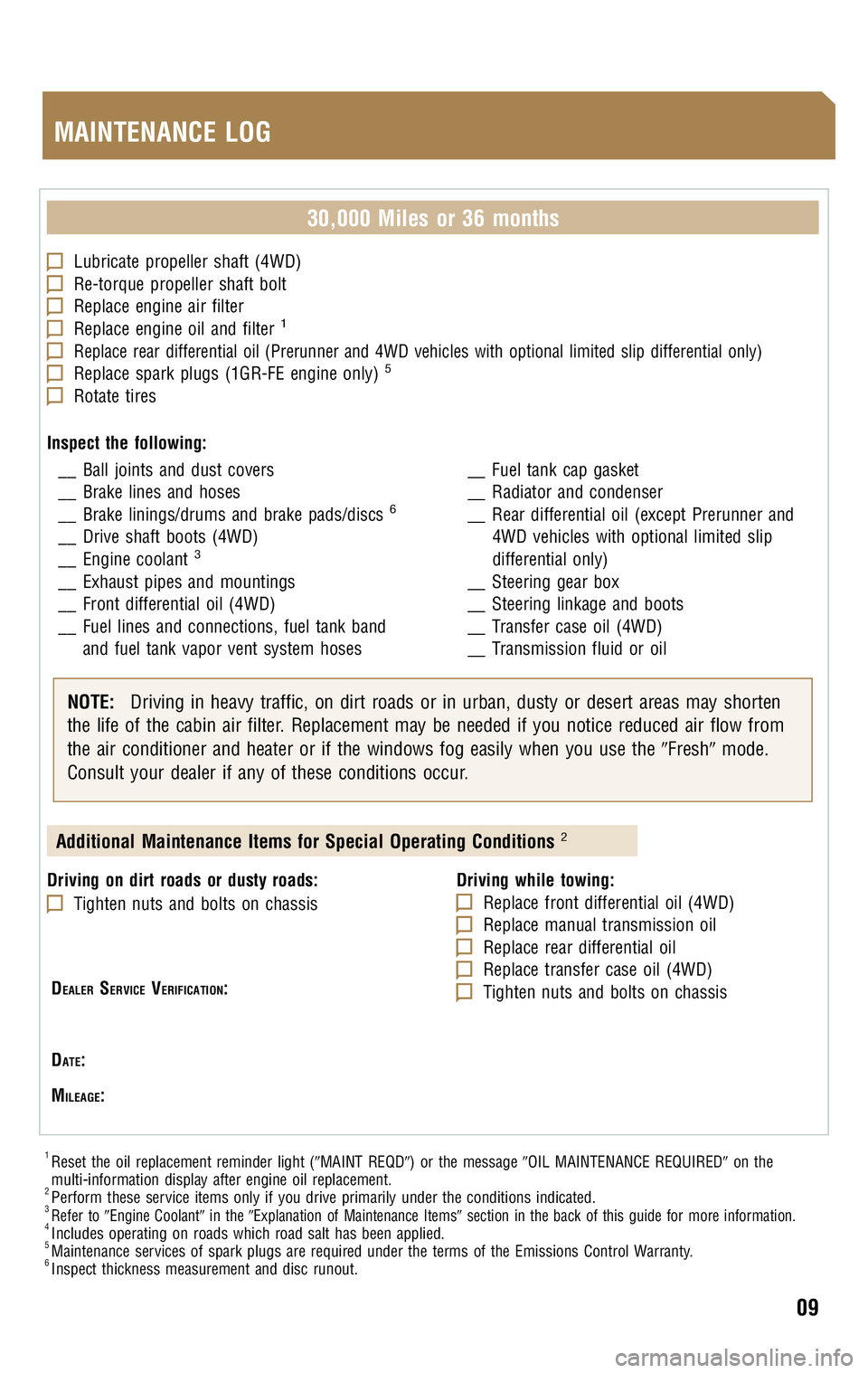TOYOTA TACOMA 2009 Warranties & Maintenance Guides (in English) TOYOTA TACOMA 2009 Warranties & Maintenance Guides (in English)