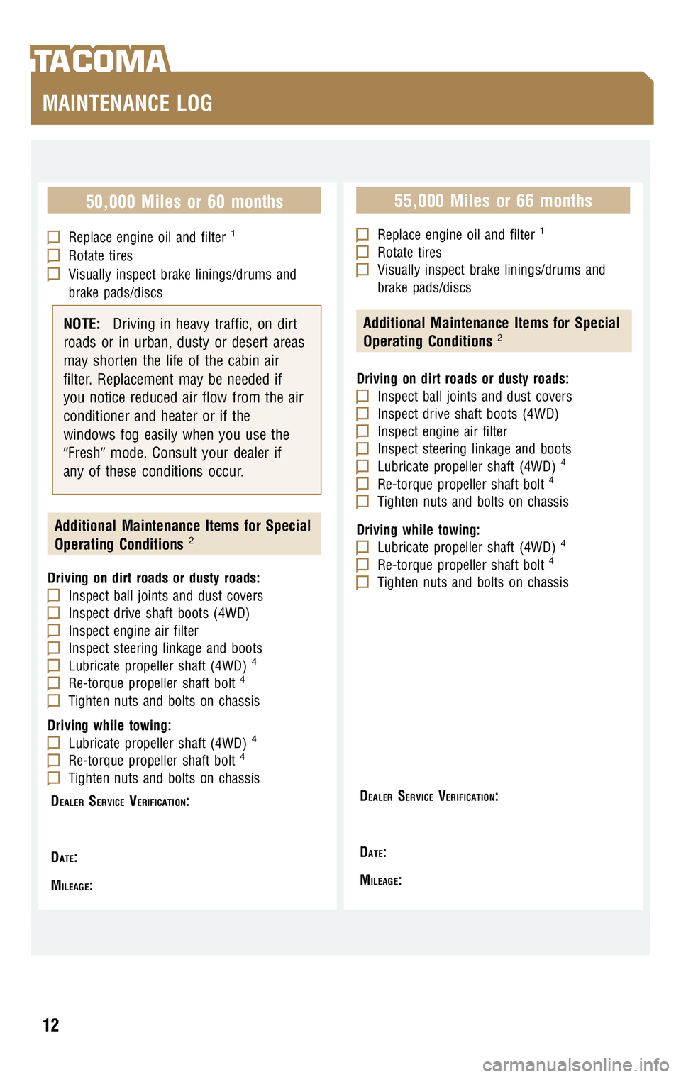 TOYOTA TACOMA 2009 Warranties & Maintenance Guides (in English) TOYOTA TACOMA 2009 Warranties & Maintenance Guides (in English)
