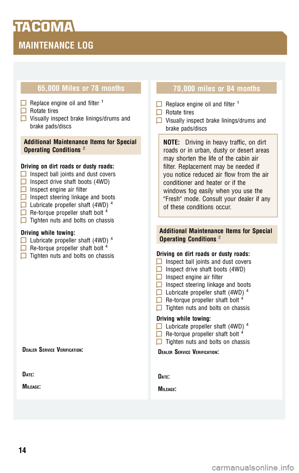 TOYOTA TACOMA 2009 Warranties & Maintenance Guides (in English) TOYOTA TACOMA 2009 Warranties & Maintenance Guides (in English)