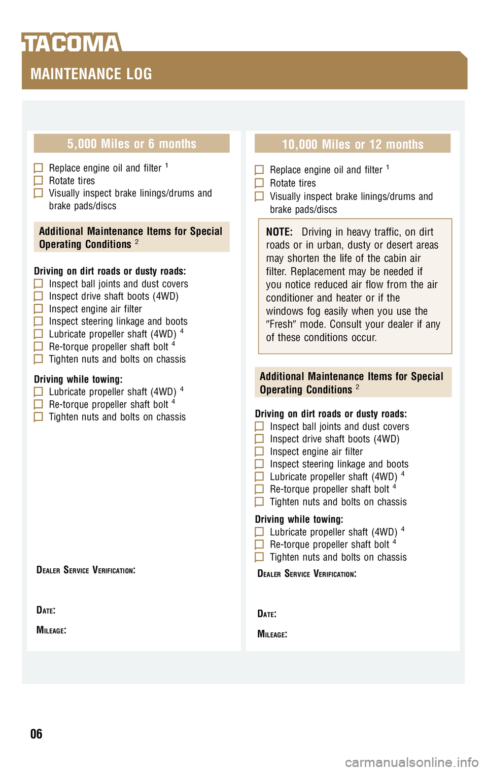 TOYOTA TACOMA 2009 Warranties & Maintenance Guides (in English) TOYOTA TACOMA 2009 Warranties & Maintenance Guides (in English)