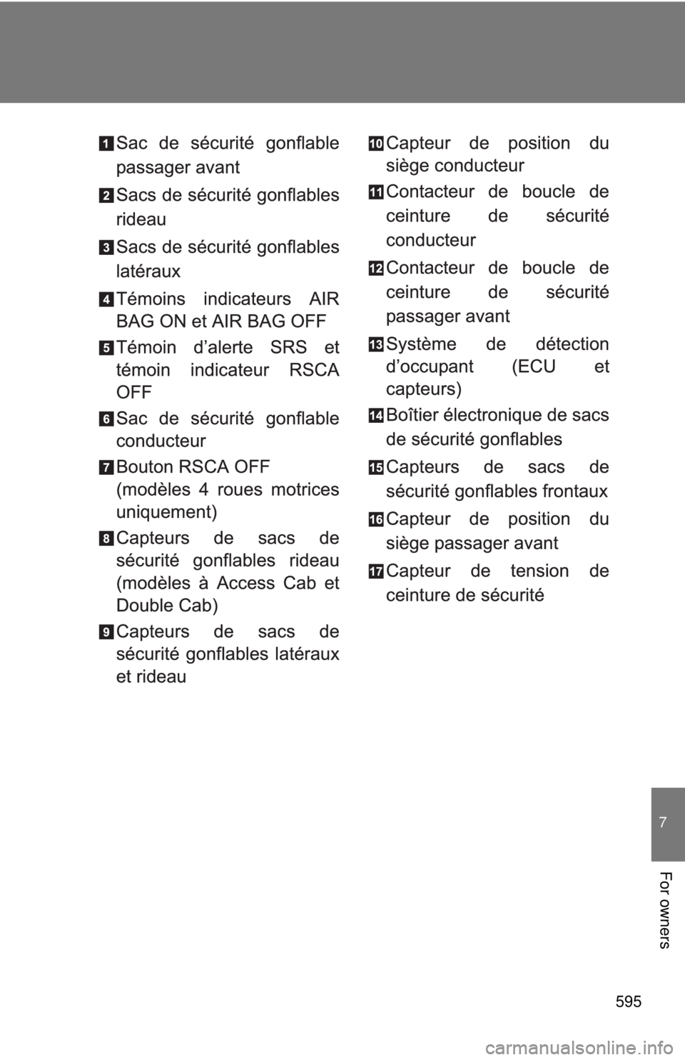 TOYOTA TACOMA 2012 Owners Manual (in English) 595
7
For owners TOYOTA TACOMA 2012 Owners Manual (in English) 595
7
For owners