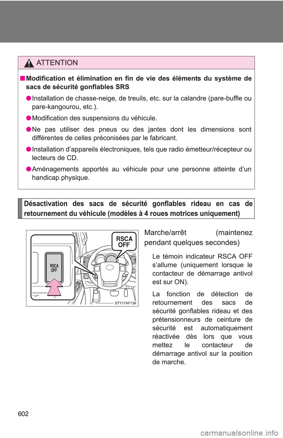 TOYOTA TACOMA 2012  Owners Manual (in English) 602 