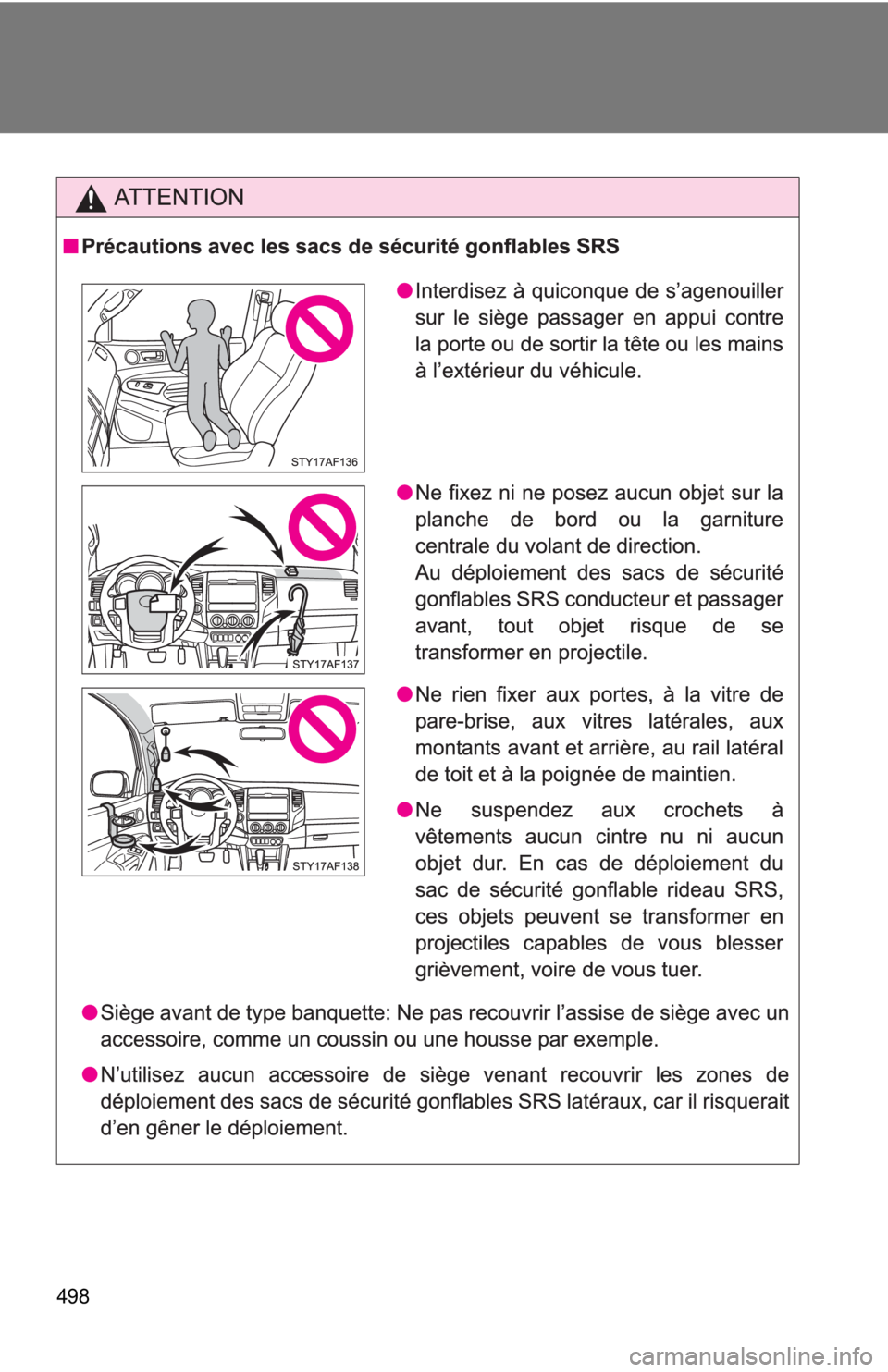TOYOTA TACOMA 2013 Owners Manual (in English) 498 TOYOTA TACOMA 2013 Owners Manual (in English) 498