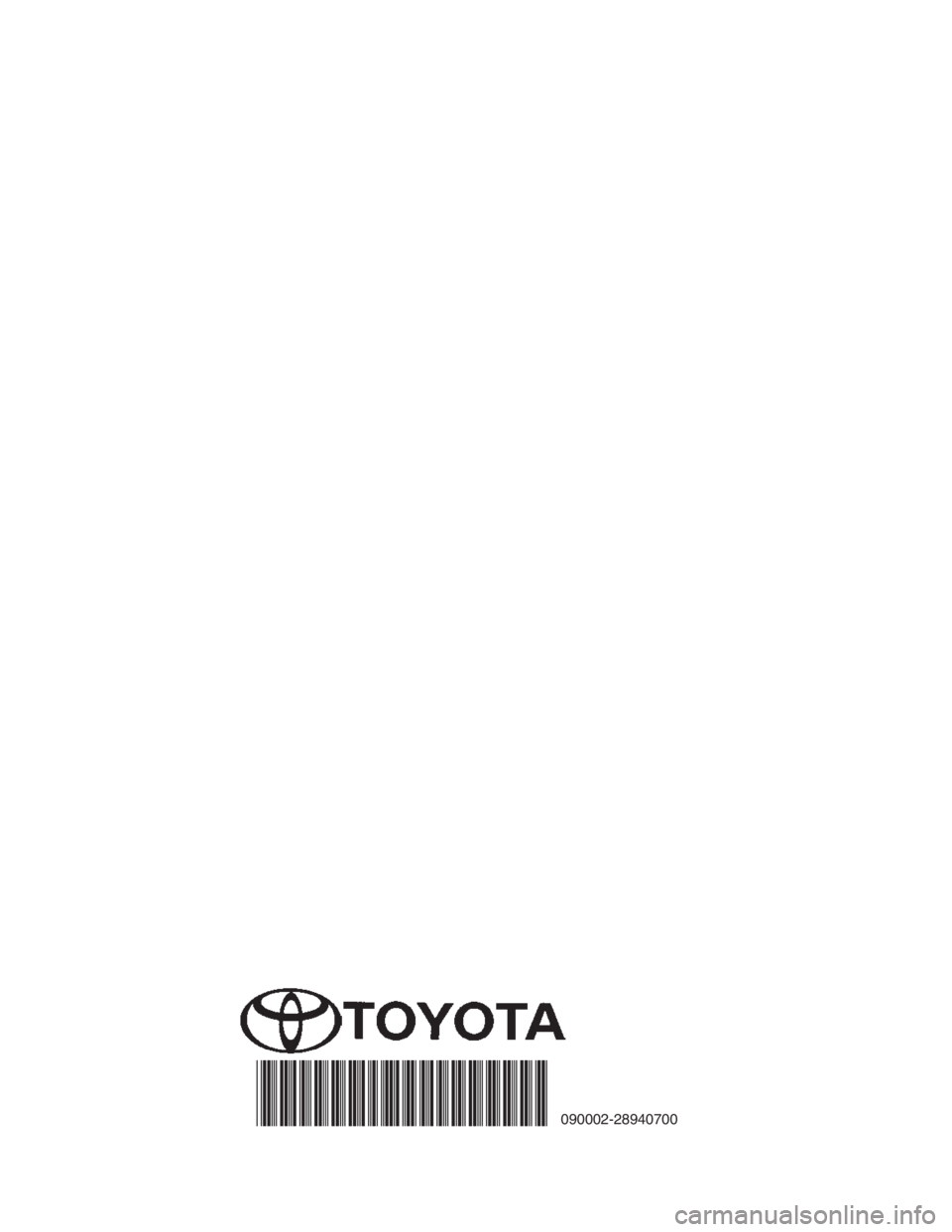 TOYOTA TACOMA 2013  Accessories, Audio & Navigation (in English) 
090002-28940700

090002-28940700 