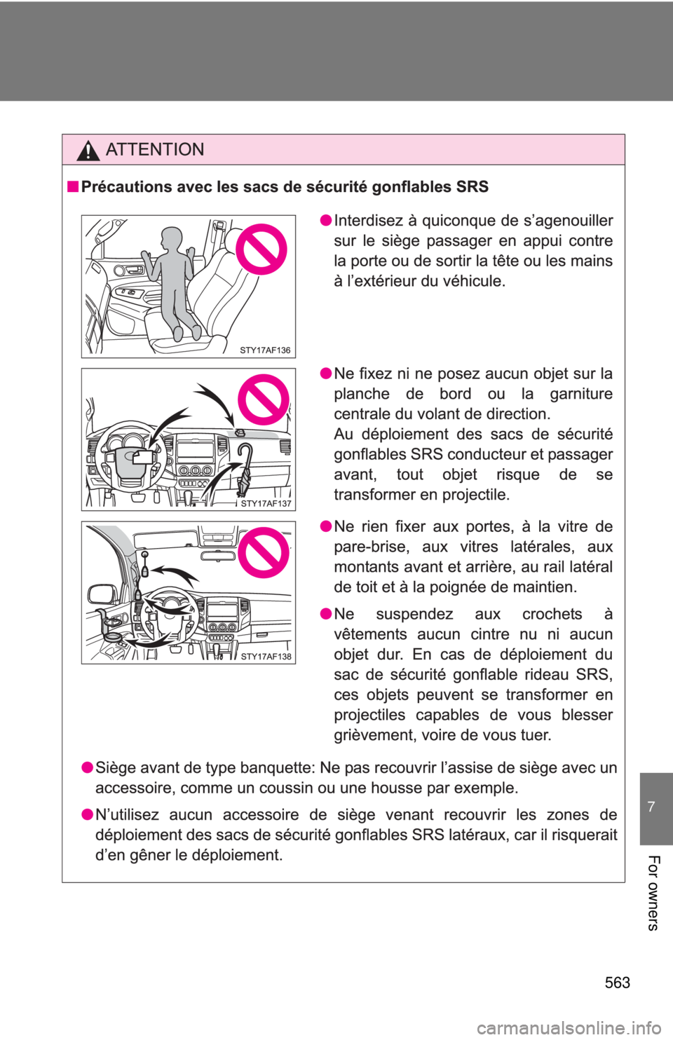 TOYOTA TACOMA 2015 Owners Manual (in English) 563
7
For owners TOYOTA TACOMA 2015 Owners Manual (in English) 563
7
For owners