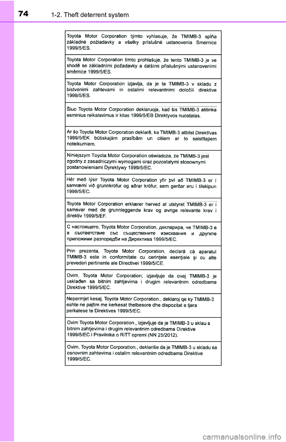 TOYOTA TACOMA 2016   (in English) Manual PDF 741-2. Theft deterrent system 