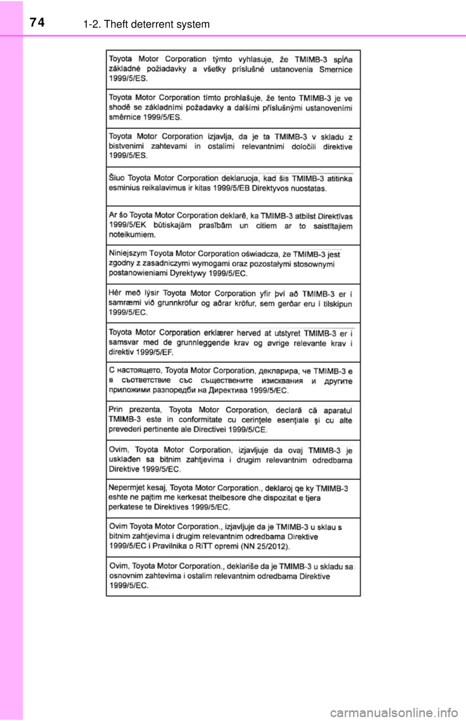 TOYOTA TACOMA 2017   (in English) Manual PDF 741-2. Theft deterrent system 