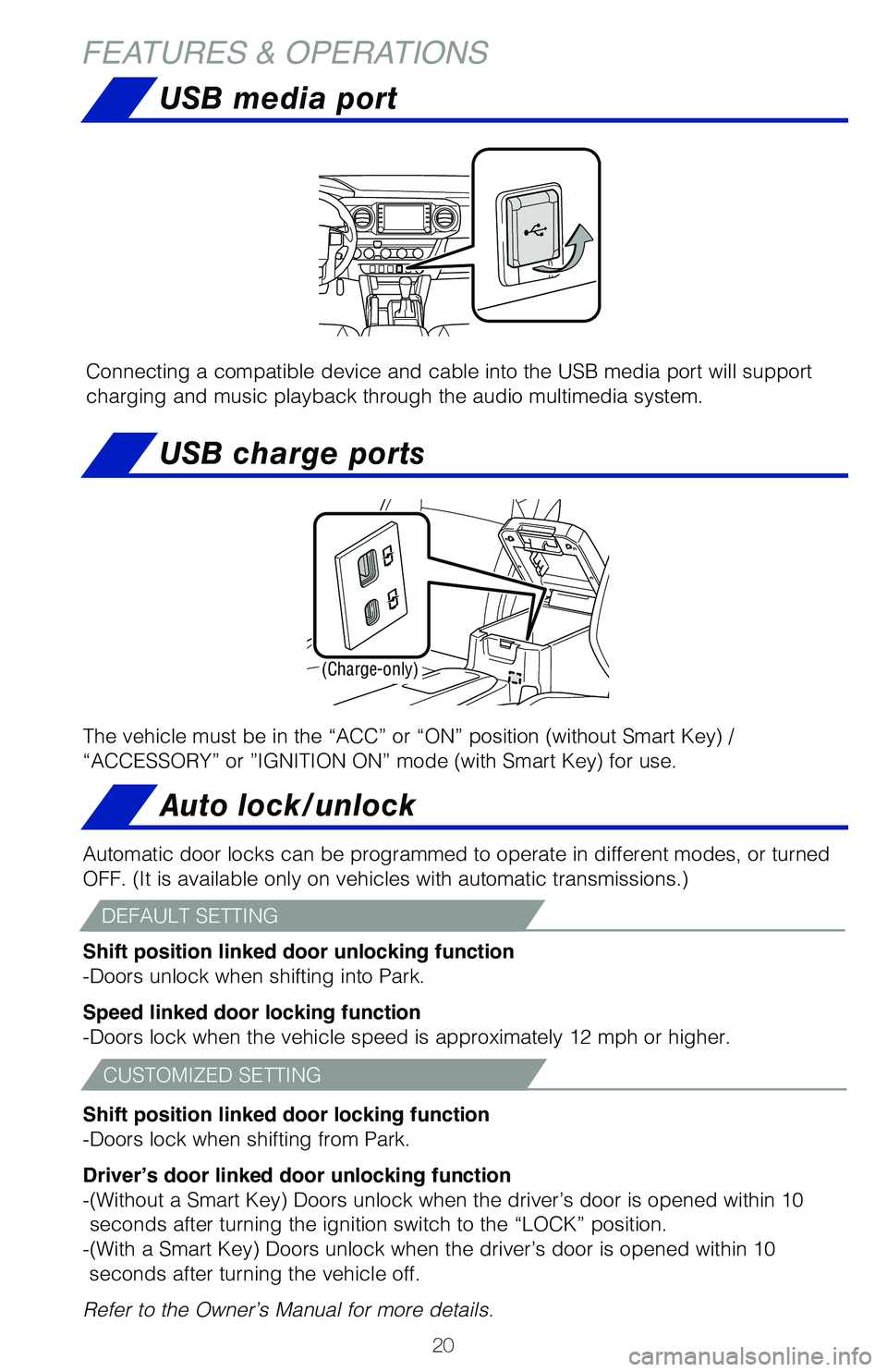TOYOTA TACOMA 2021 (in English) Owners Manual TOYOTA TACOMA 2021 (in English) Owners Manual