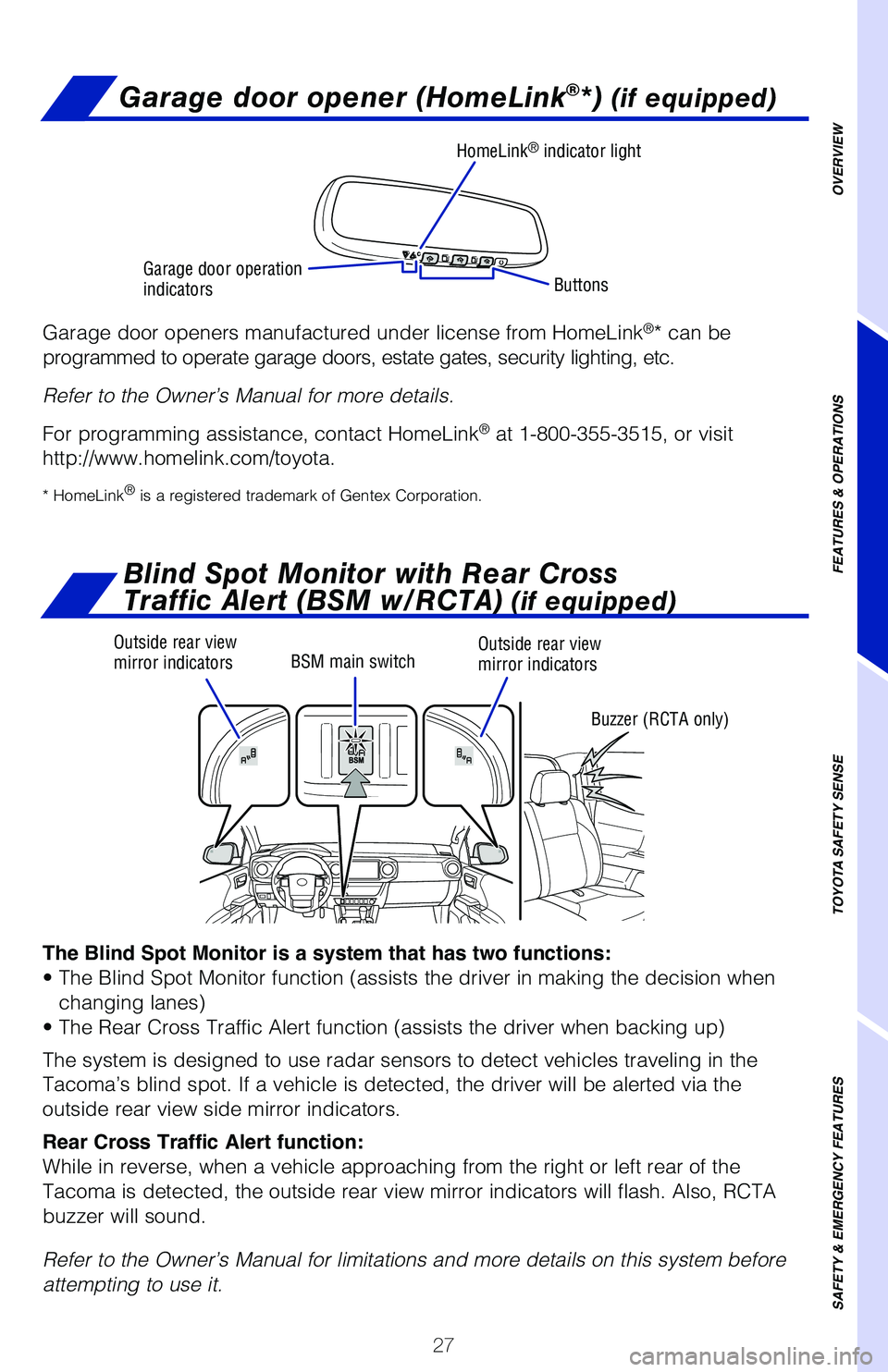 TOYOTA TACOMA 2021 (in English) Owners Manual TOYOTA TACOMA 2021 (in English) Owners Manual