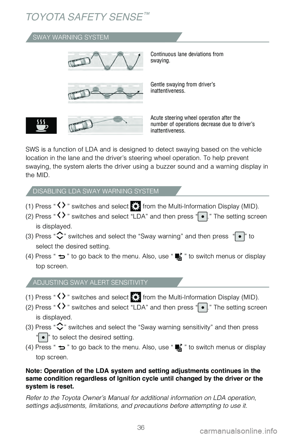 TOYOTA TACOMA 2021 (in English) Owners Guide TOYOTA TACOMA 2021 (in English) Owners Guide