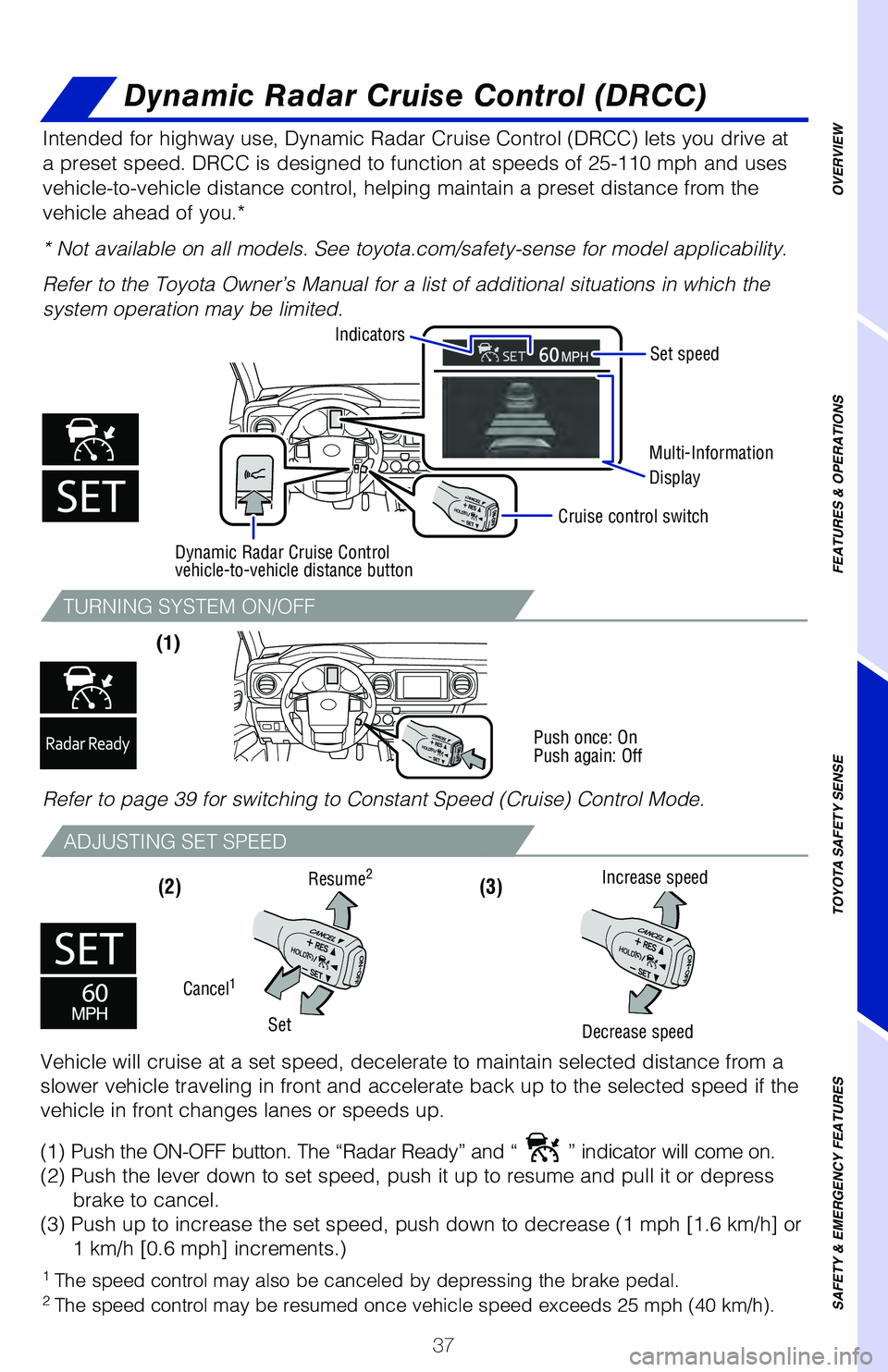 TOYOTA TACOMA 2021 (in English) Owners Guide TOYOTA TACOMA 2021 (in English) Owners Guide