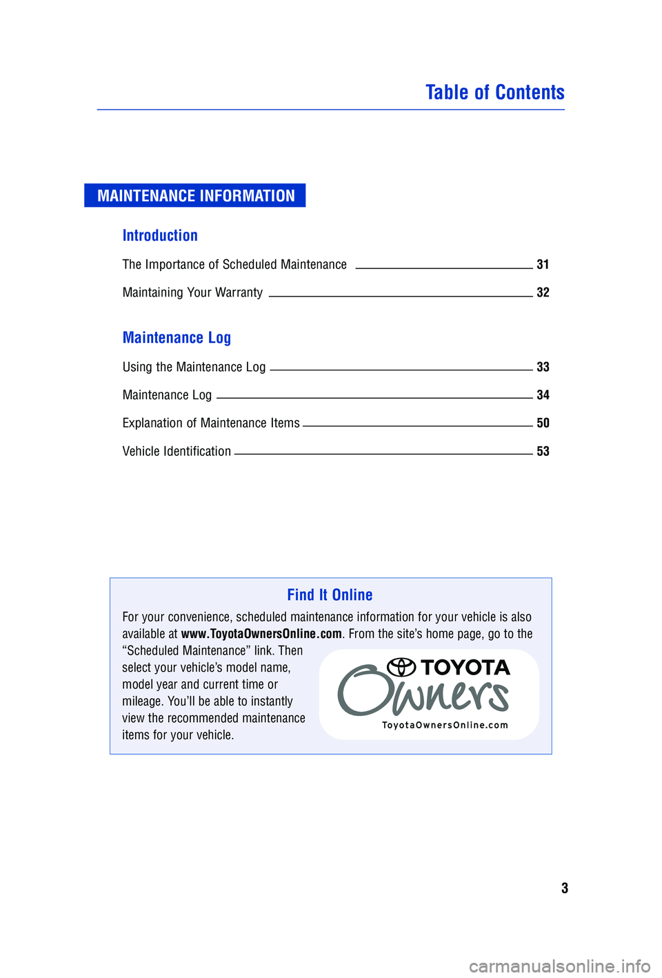 TOYOTA VENZA 2012  Owners Manual (in English) 