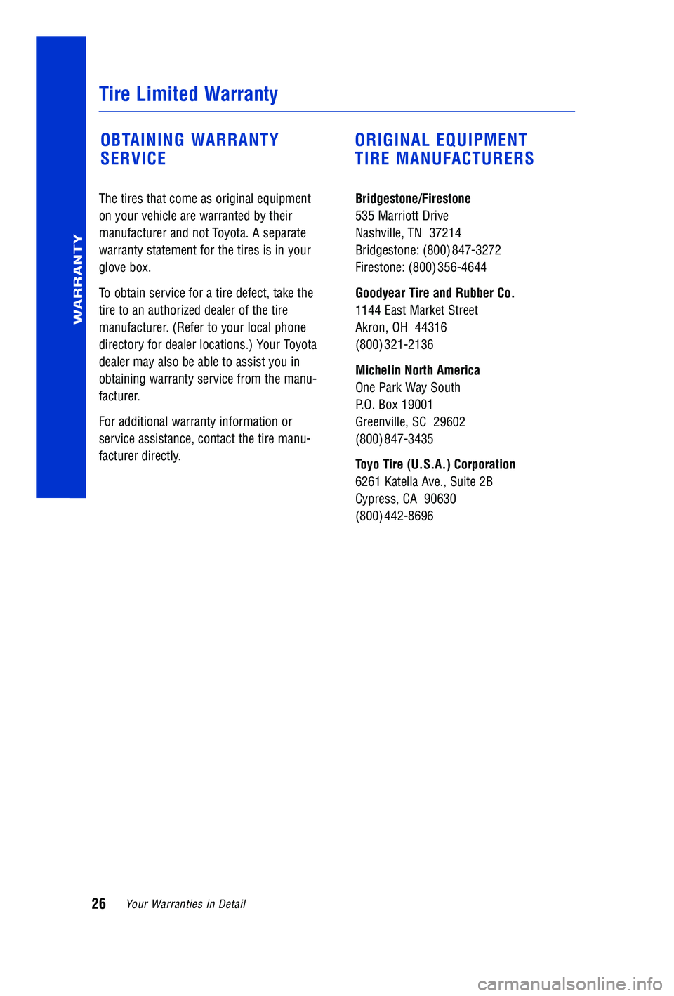 TOYOTA VENZA 2012 (in English) Owners Manual TOYOTA VENZA 2012 (in English) Owners Manual