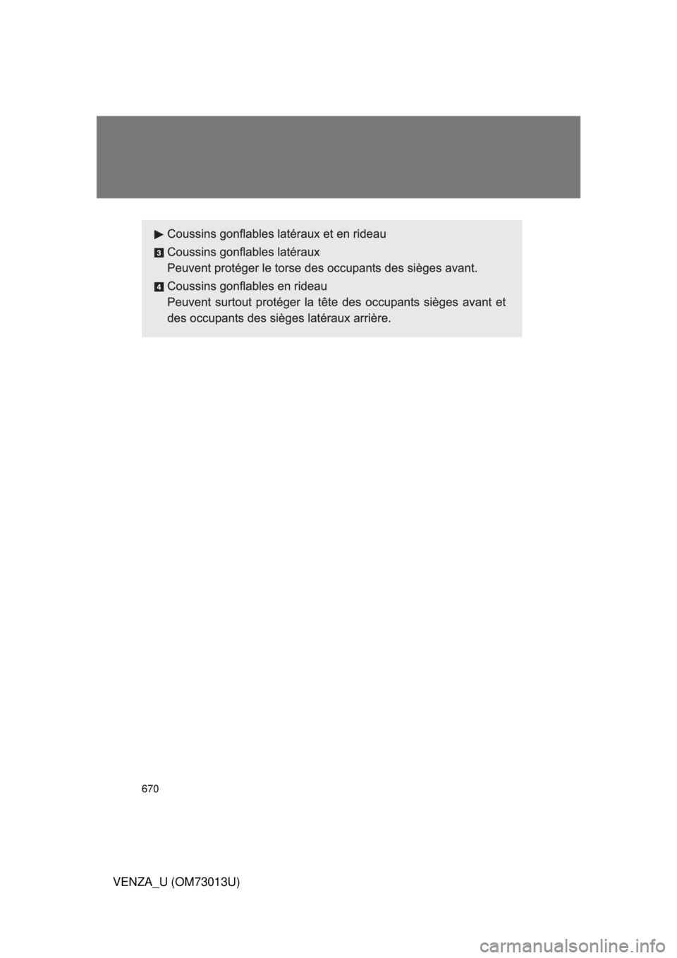 TOYOTA VENZA 2012  Owners Manual (in English) 670
VENZA_U (OM73013U) 