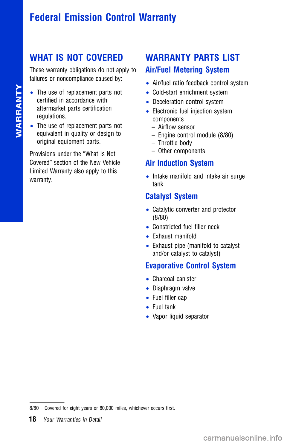TOYOTA VENZA 2014 Warranties & Maintenance Guides (in English) JOBNAME: 1491505-2014-ven-toy PAGE: 18 SESS: 11 OUTPUT: Wed Jul 3 15:07:34 2013
/tweddle/toyota/sched-maint/1491505-en-ven/wg
WHAT IS NOT COVERED
These warranty obligations do not apply to
failures or TOYOTA VENZA 2014 Warranties & Maintenance Guides (in English) JOBNAME: 1491505-2014-ven-toy PAGE: 18 SESS: 11 OUTPUT: Wed Jul 3 15:07:34 2013
/tweddle/toyota/sched-maint/1491505-en-ven/wg
WHAT IS NOT COVERED
These warranty obligations do not apply to
failures or