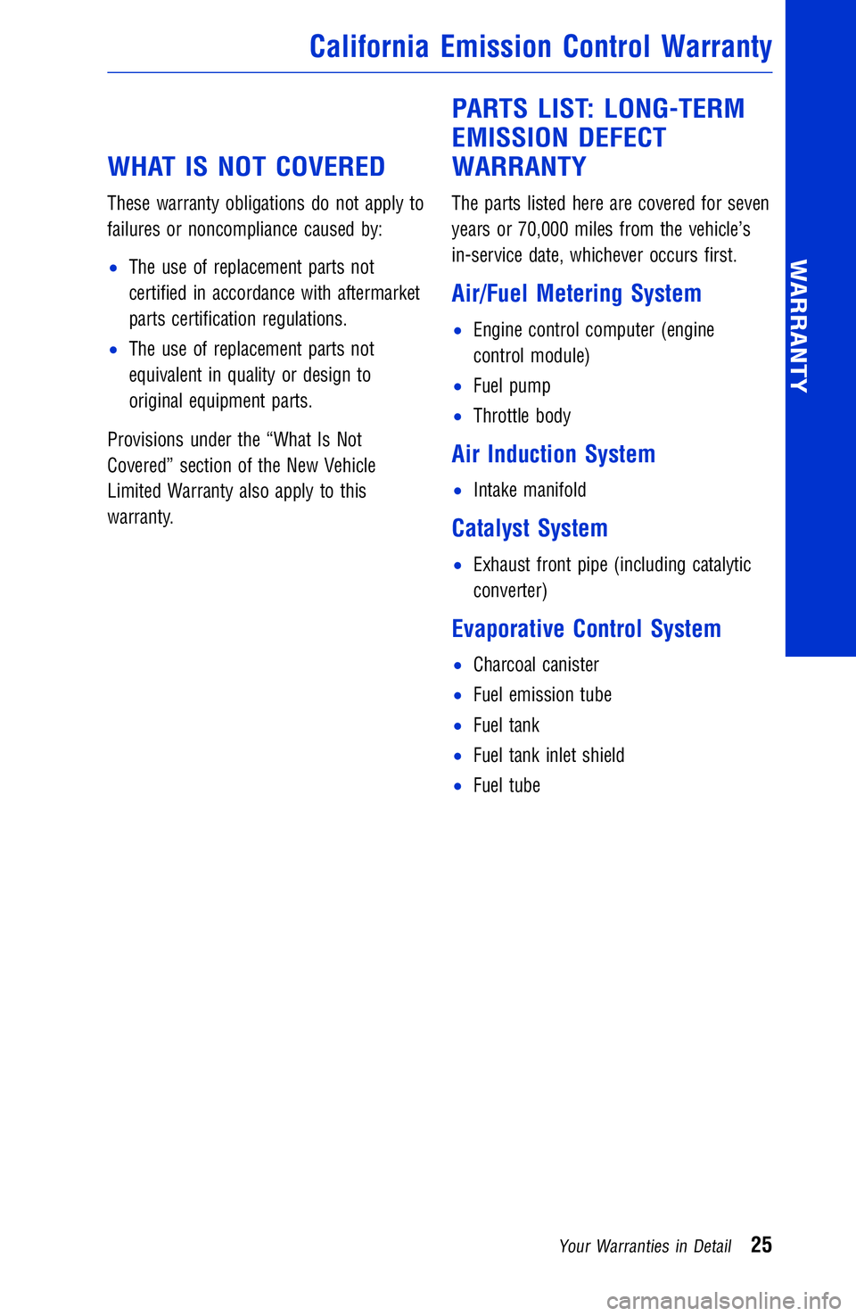 TOYOTA YARIS iA 2017 Warranties & Maintenance Guides (in English) WHAT IS NOT COVERED
These warranty obligations do not apply to
failures or noncompliance caused by:
•The use of replacement parts not
certified in accordance with aftermarket
parts certification reg TOYOTA YARIS iA 2017 Warranties & Maintenance Guides (in English) WHAT IS NOT COVERED
These warranty obligations do not apply to
failures or noncompliance caused by:
•The use of replacement parts not
certified in accordance with aftermarket
parts certification reg