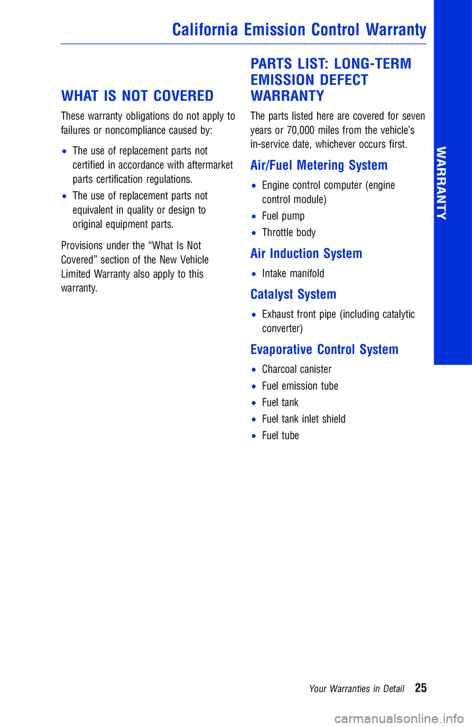 TOYOTA YARIS iA 2018 Warranties & Maintenance Guides (in English) WHAT IS NOT COVERED
These warranty obligations do not apply to
failures or noncompliance caused by:
•The use of replacement parts not
certified in accordance with aftermarket
parts certification reg TOYOTA YARIS iA 2018 Warranties & Maintenance Guides (in English) WHAT IS NOT COVERED
These warranty obligations do not apply to
failures or noncompliance caused by:
•The use of replacement parts not
certified in accordance with aftermarket
parts certification reg
