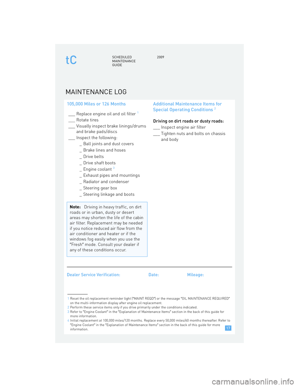 TOYOTA tC 2009 Warranties & Maintenance Guides (in English) TOYOTA tC 2009 Warranties & Maintenance Guides (in English)