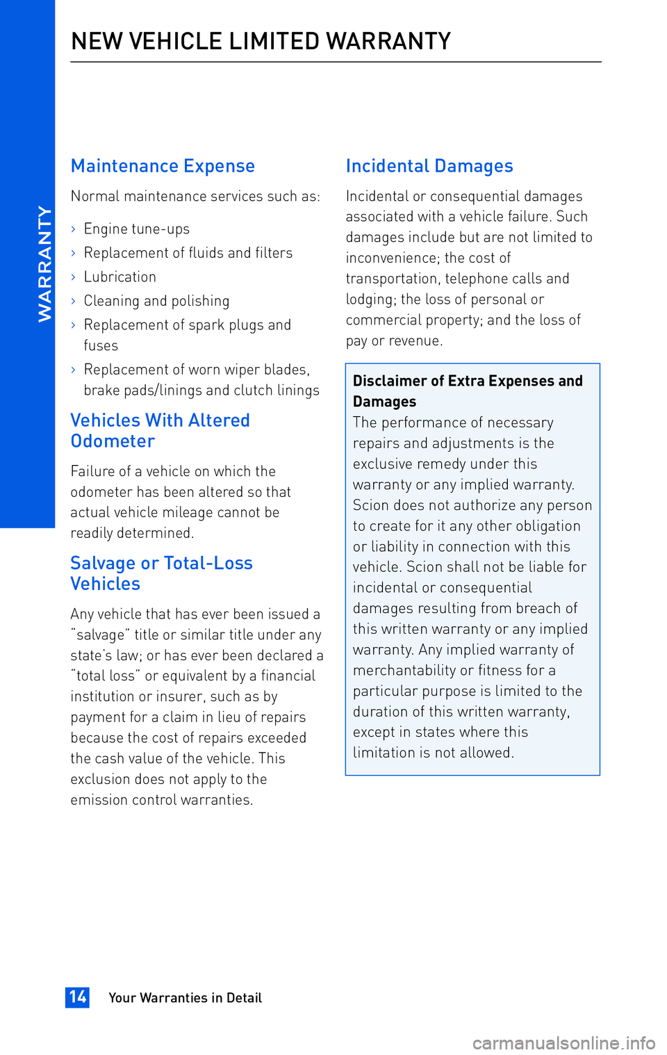 TOYOTA tC 2010 Warranties & Maintenance Guides (in English) TOYOTA tC 2010 Warranties & Maintenance Guides (in English)