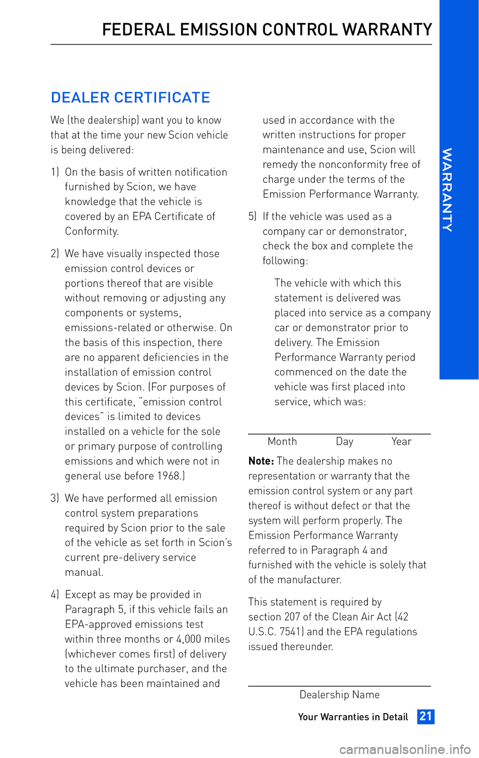 TOYOTA tC 2010 Warranties & Maintenance Guides (in English) TOYOTA tC 2010 Warranties & Maintenance Guides (in English)