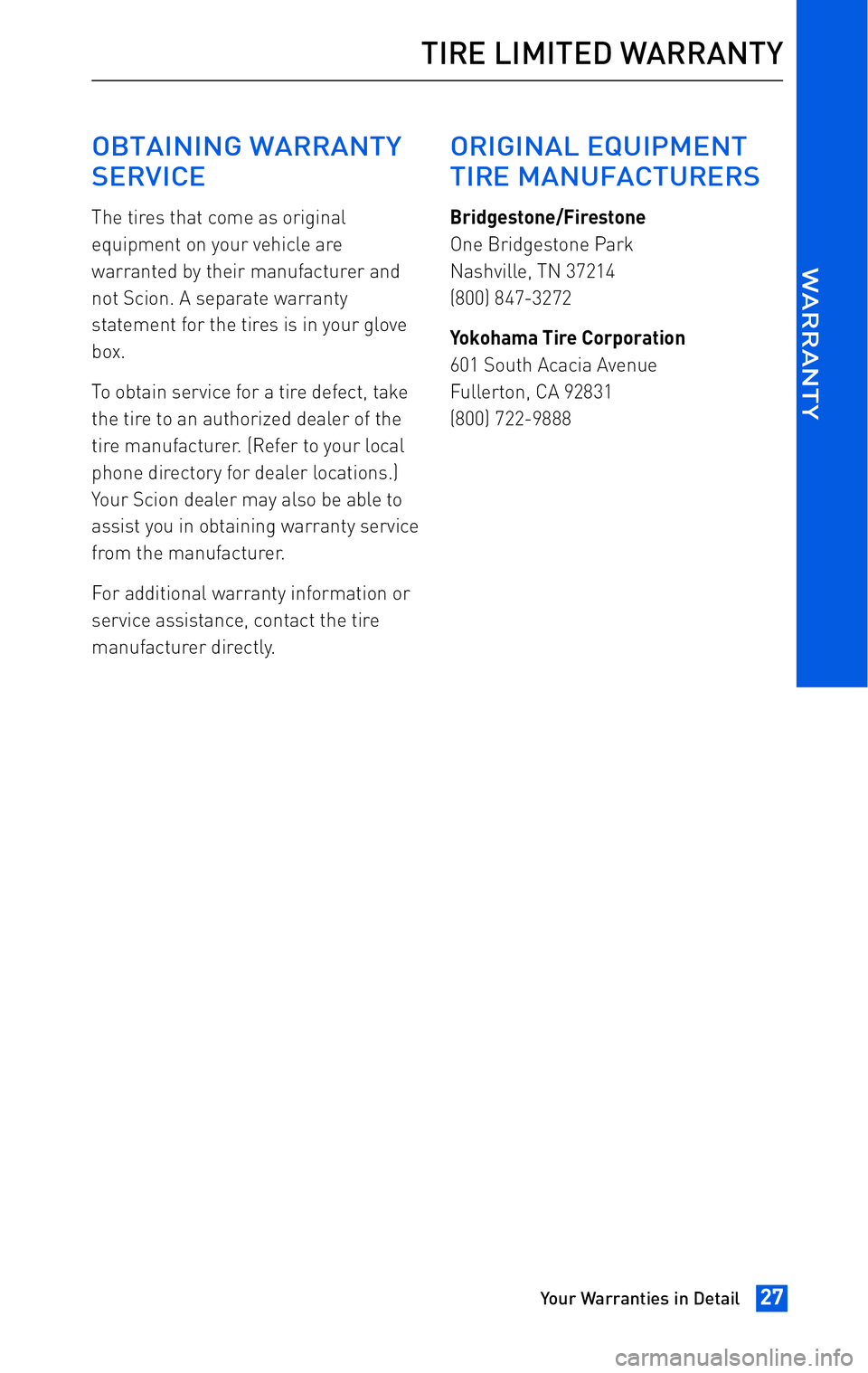 TOYOTA tC 2010 Warranties & Maintenance Guides (in English) TOYOTA tC 2010 Warranties & Maintenance Guides (in English)
