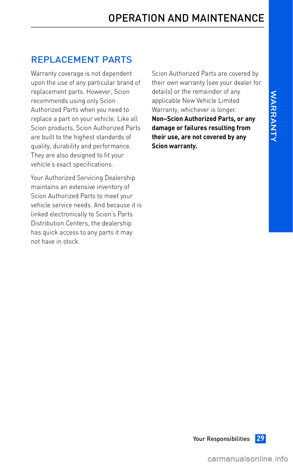 TOYOTA tC 2010 Warranties & Maintenance Guides (in English) TOYOTA tC 2010 Warranties & Maintenance Guides (in English)