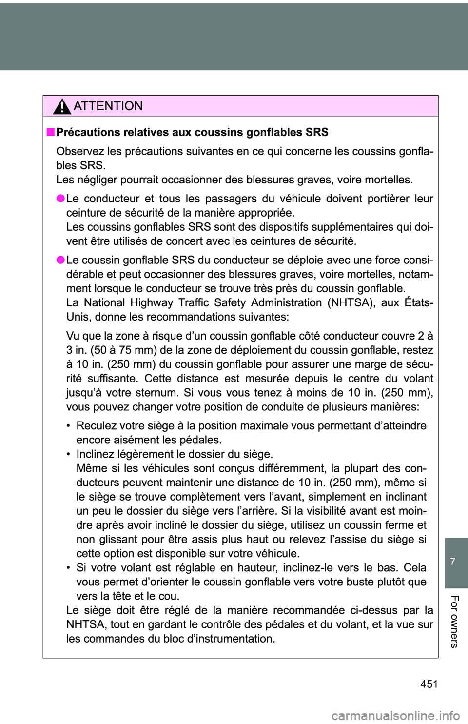 TOYOTA tC 2011  Owners Manual (in English) 451
7
For owners  TOYOTA tC 2011  Owners Manual (in English) 451
7
For owners