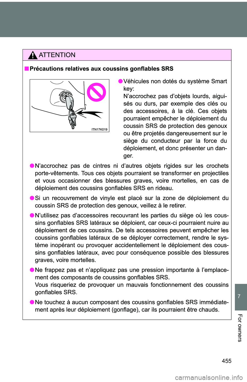 TOYOTA tC 2011  Owners Manual (in English) 455
7
For owners  TOYOTA tC 2011  Owners Manual (in English) 455
7
For owners