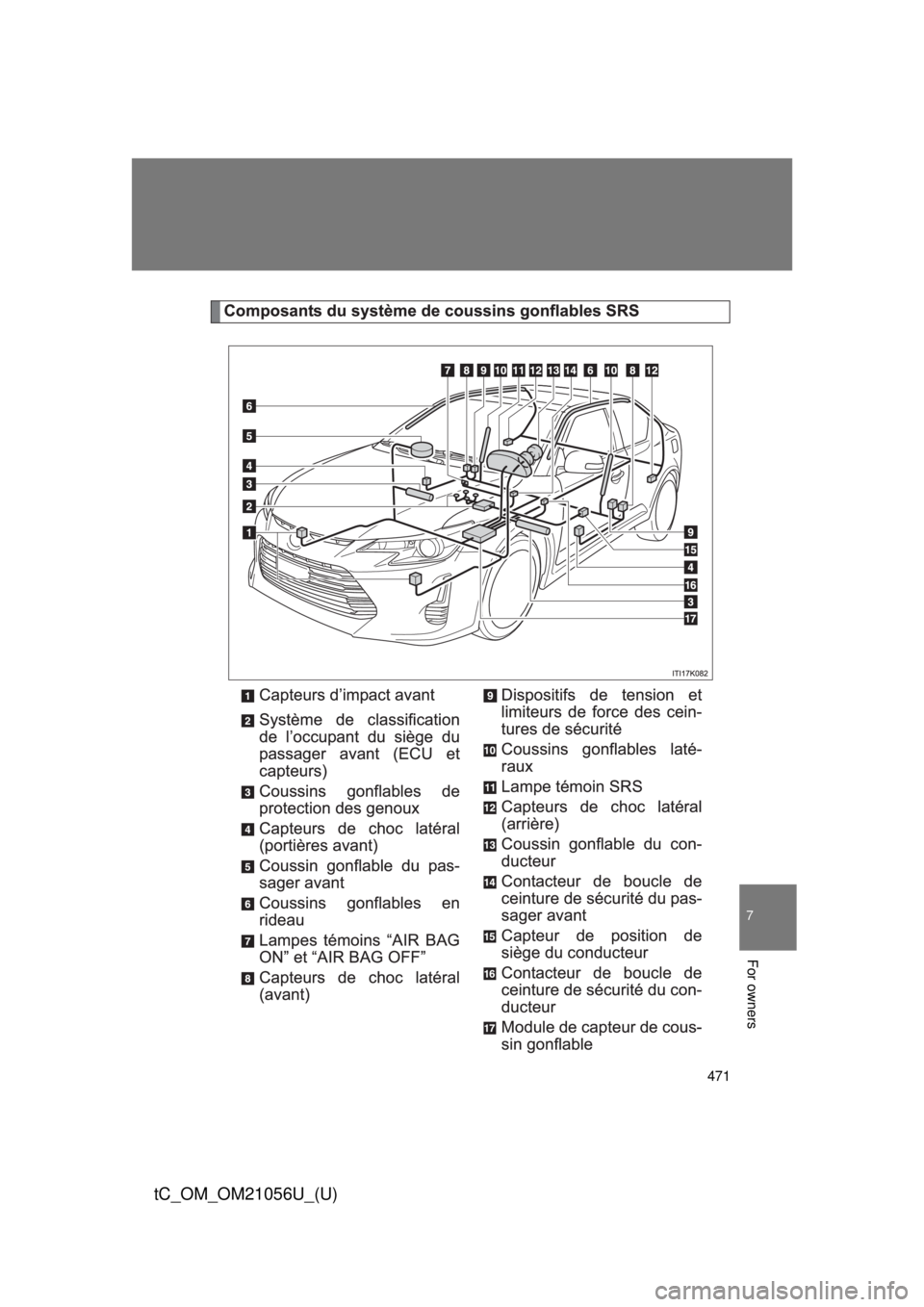 TOYOTA tC 2016 Owners Manual (in English) 471
7
For owners
tC_OM_OM21056U_(U) TOYOTA tC 2016 Owners Manual (in English) 471
7
For owners
tC_OM_OM21056U_(U)