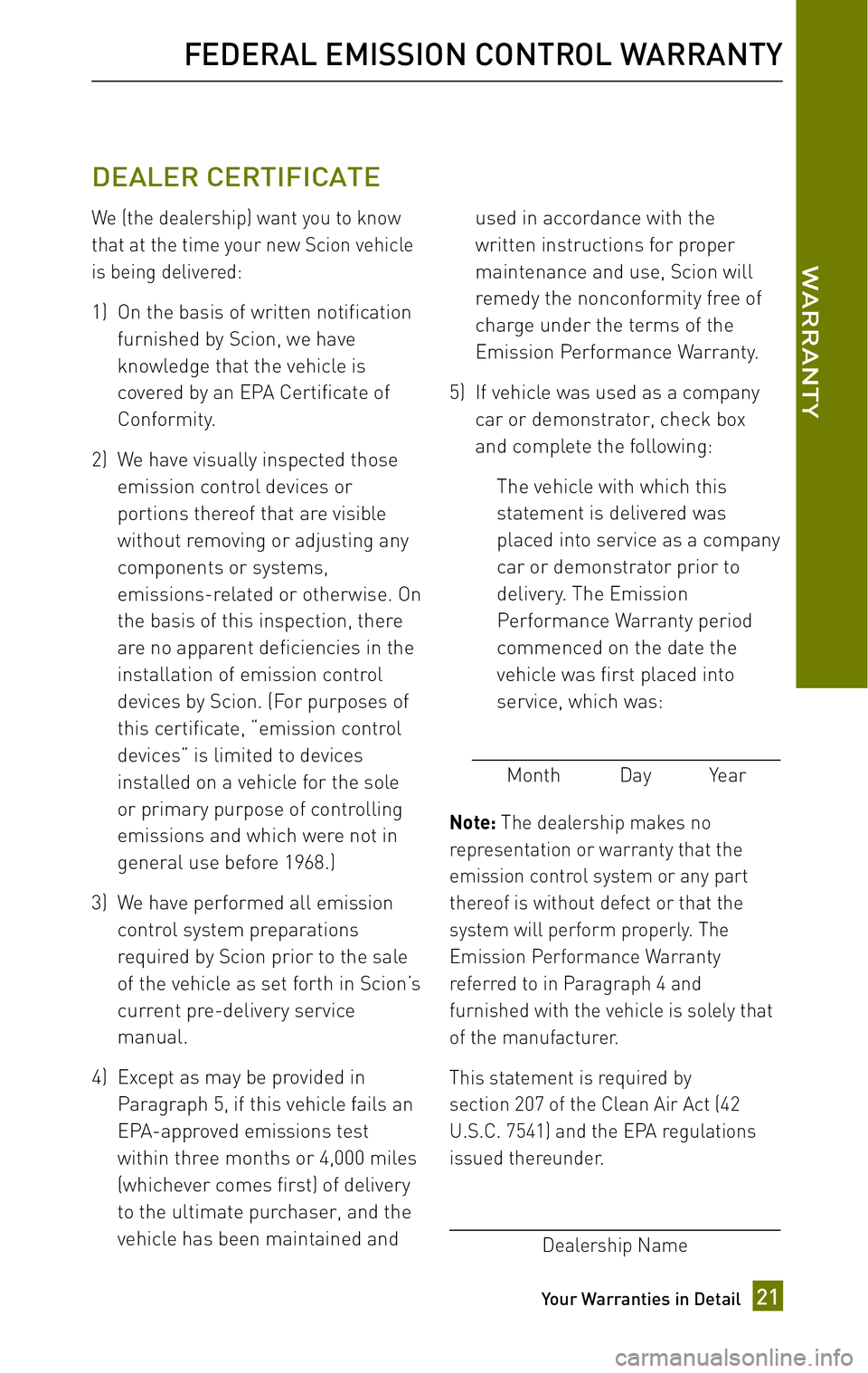 TOYOTA xB 2010 Warranties & Maintenance Guides (in English) TOYOTA xB 2010 Warranties & Maintenance Guides (in English)