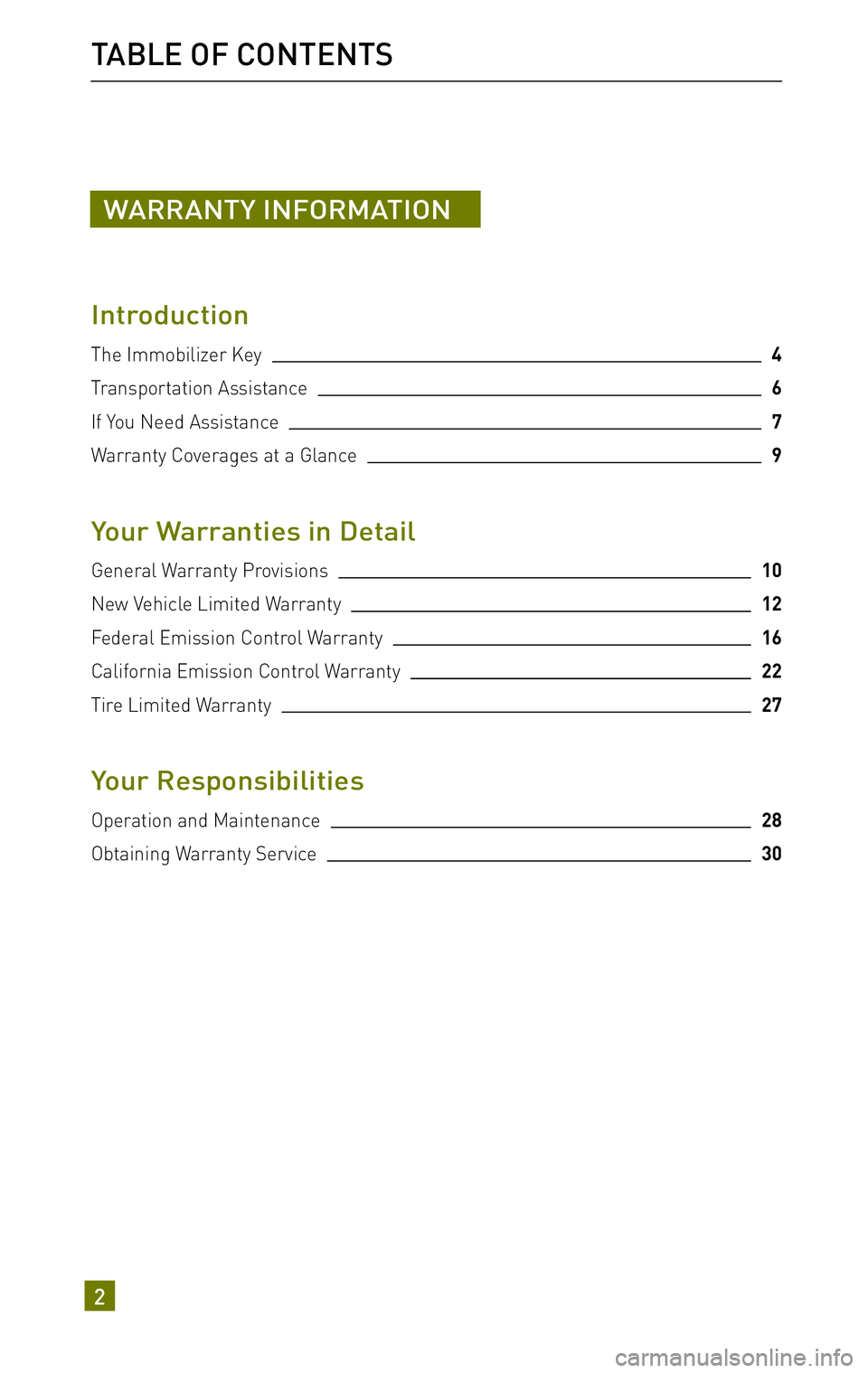 TOYOTA xB 2010  Warranties & Maintenance Guides (in English) 